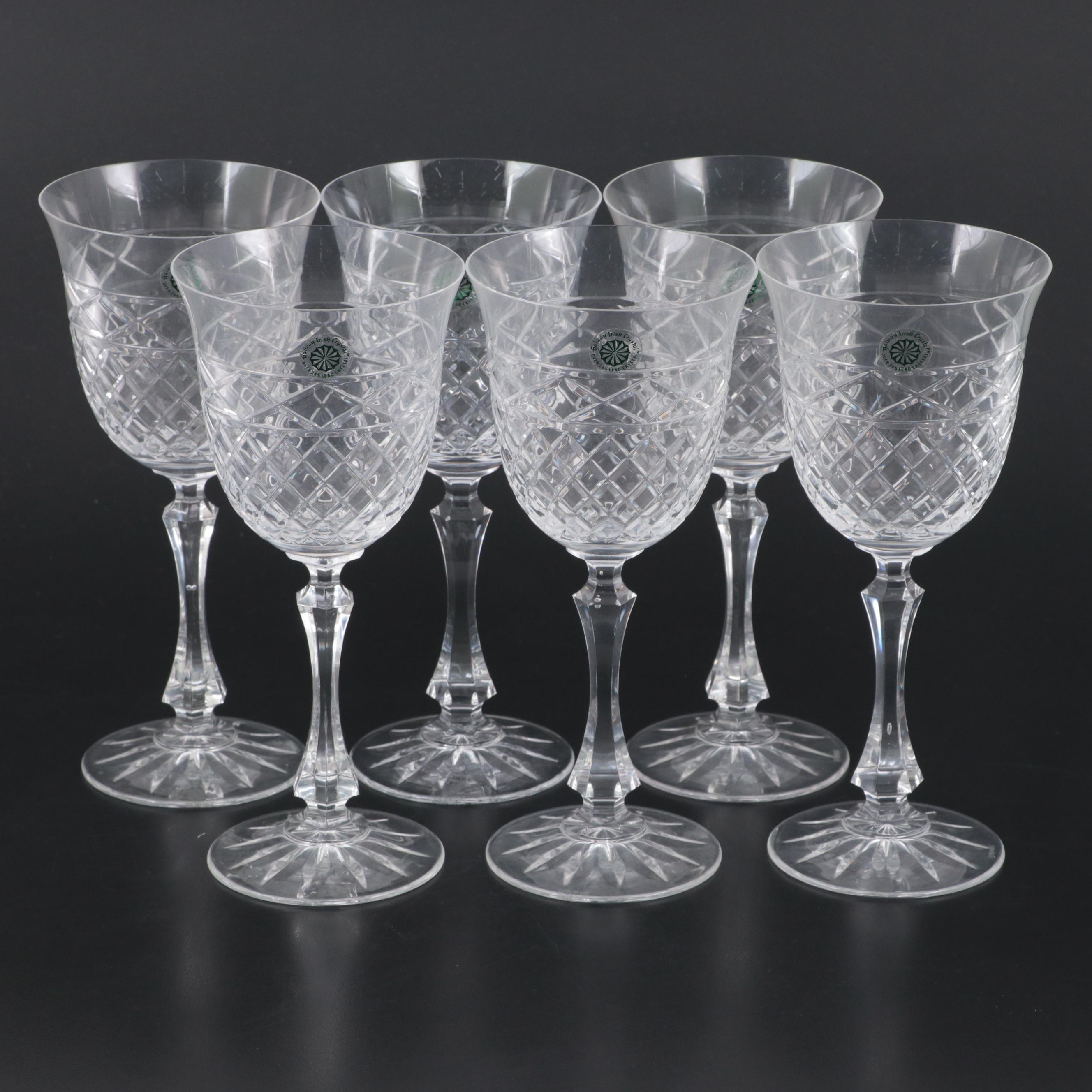 Galway Irish Crystal "Coleraine" Water Goblets