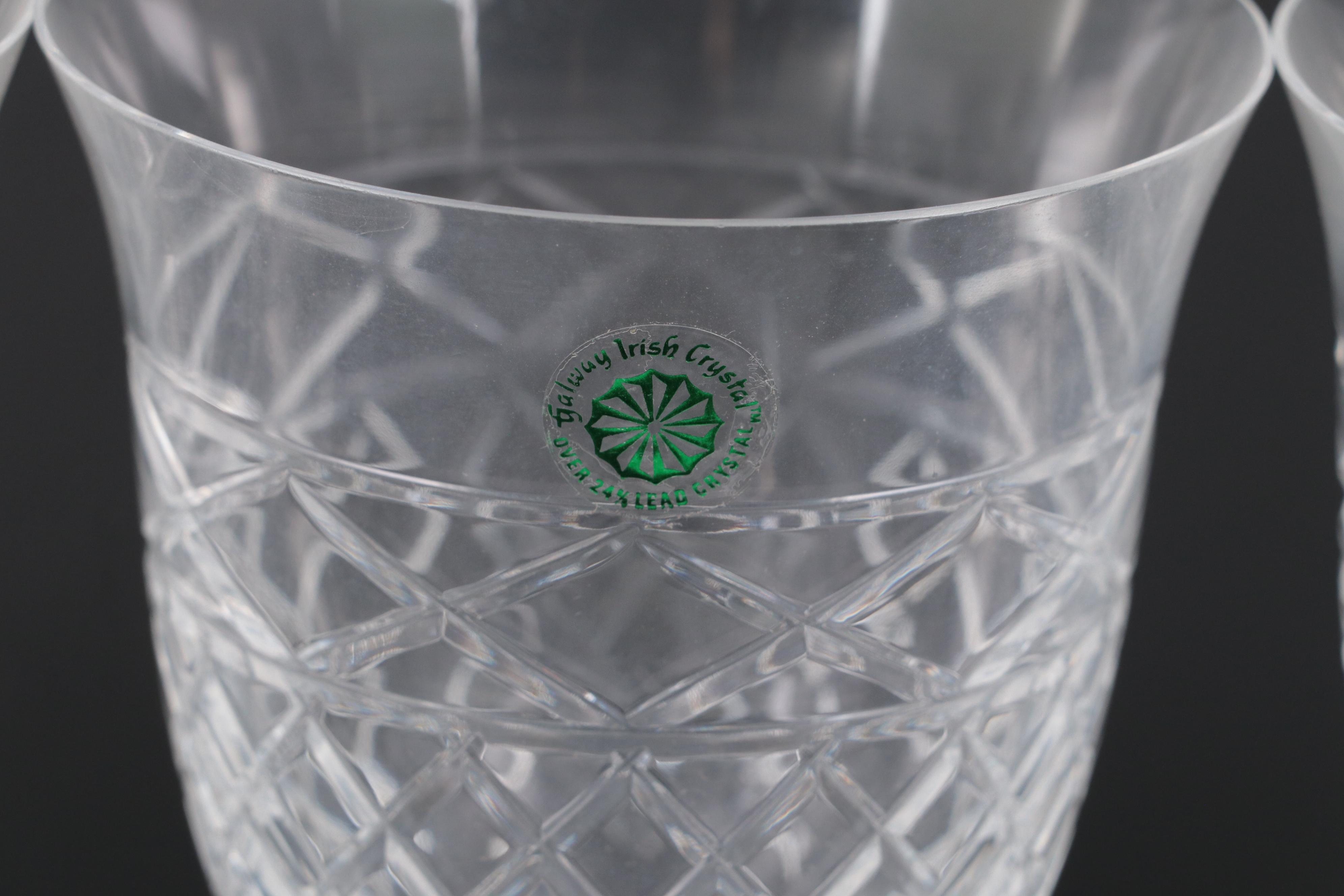 Galway Irish Crystal "Coleraine" Water Goblets