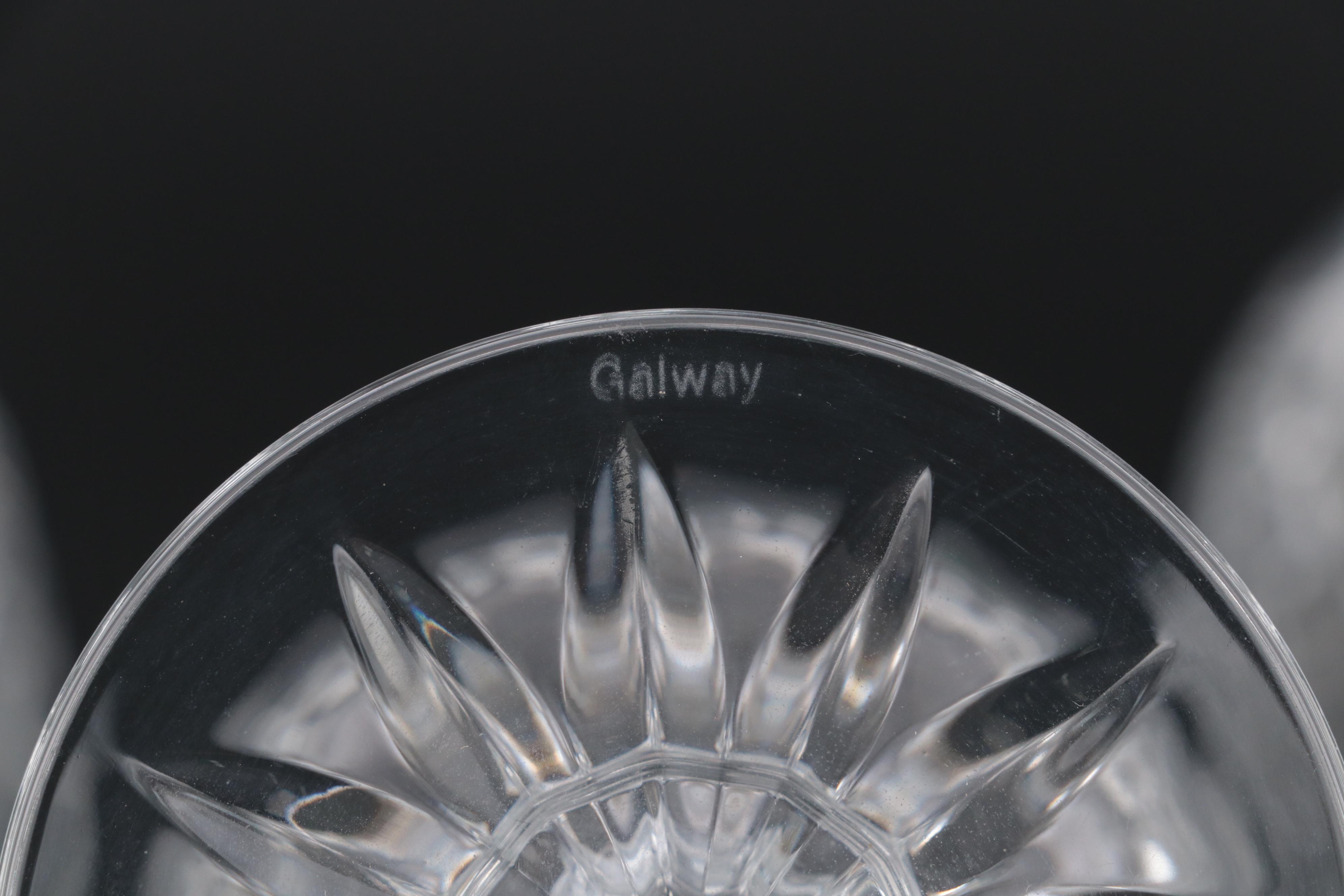 Galway Irish Crystal "Coleraine" Water Goblets