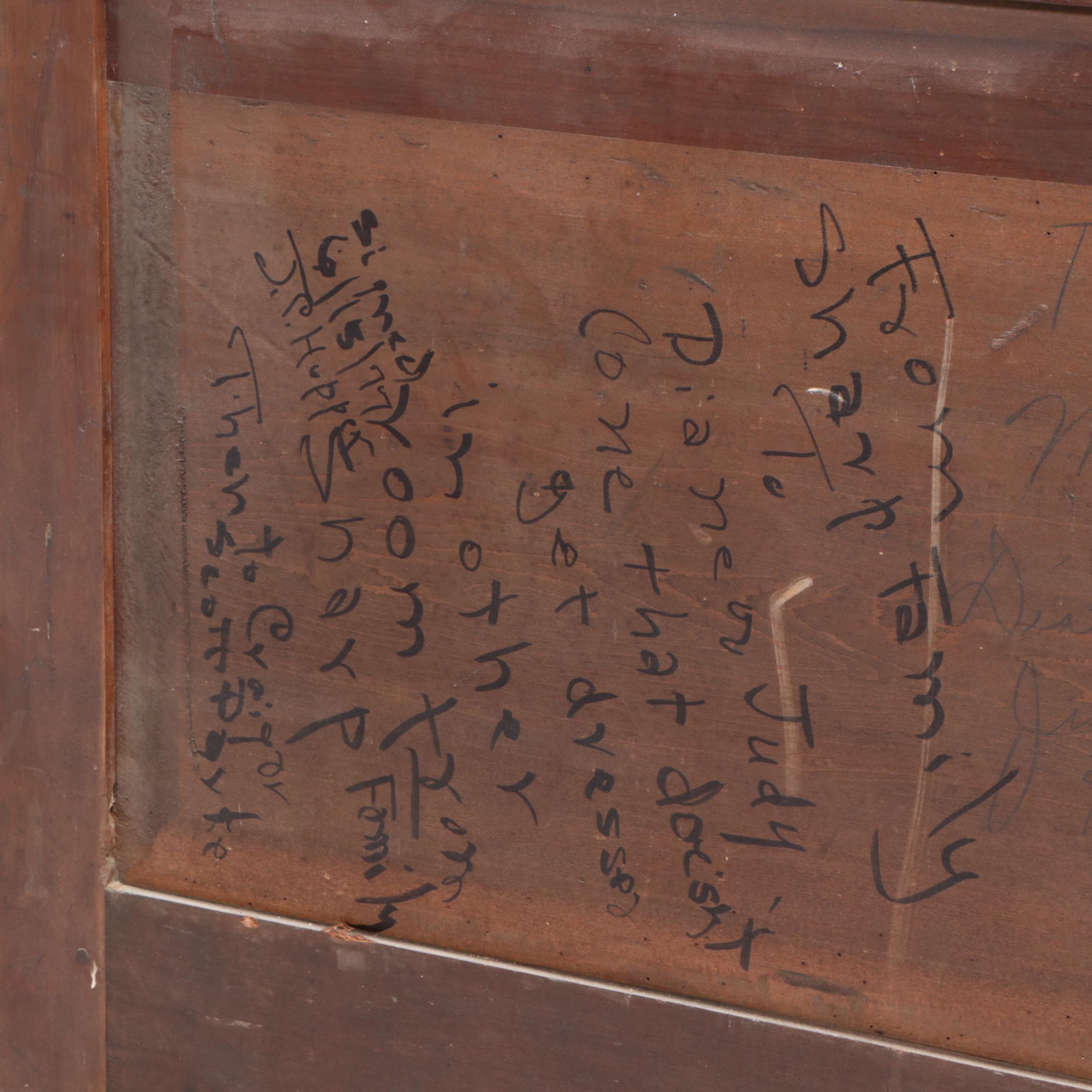 American Empire Mahogany Banded Cherry Chest, 19th Century