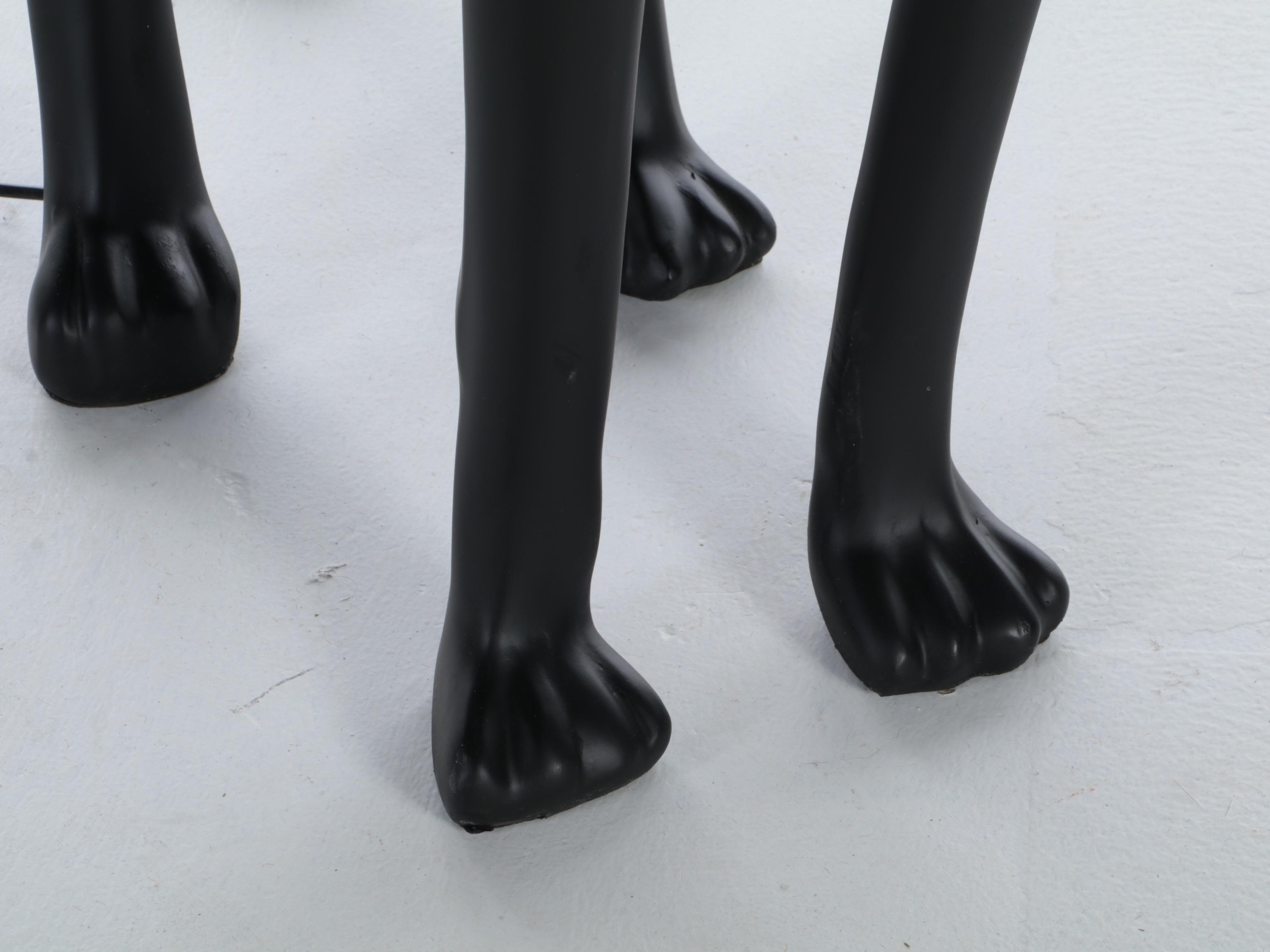 Neuu Design Emporium Black Composite Figural Dog Floor Lamp