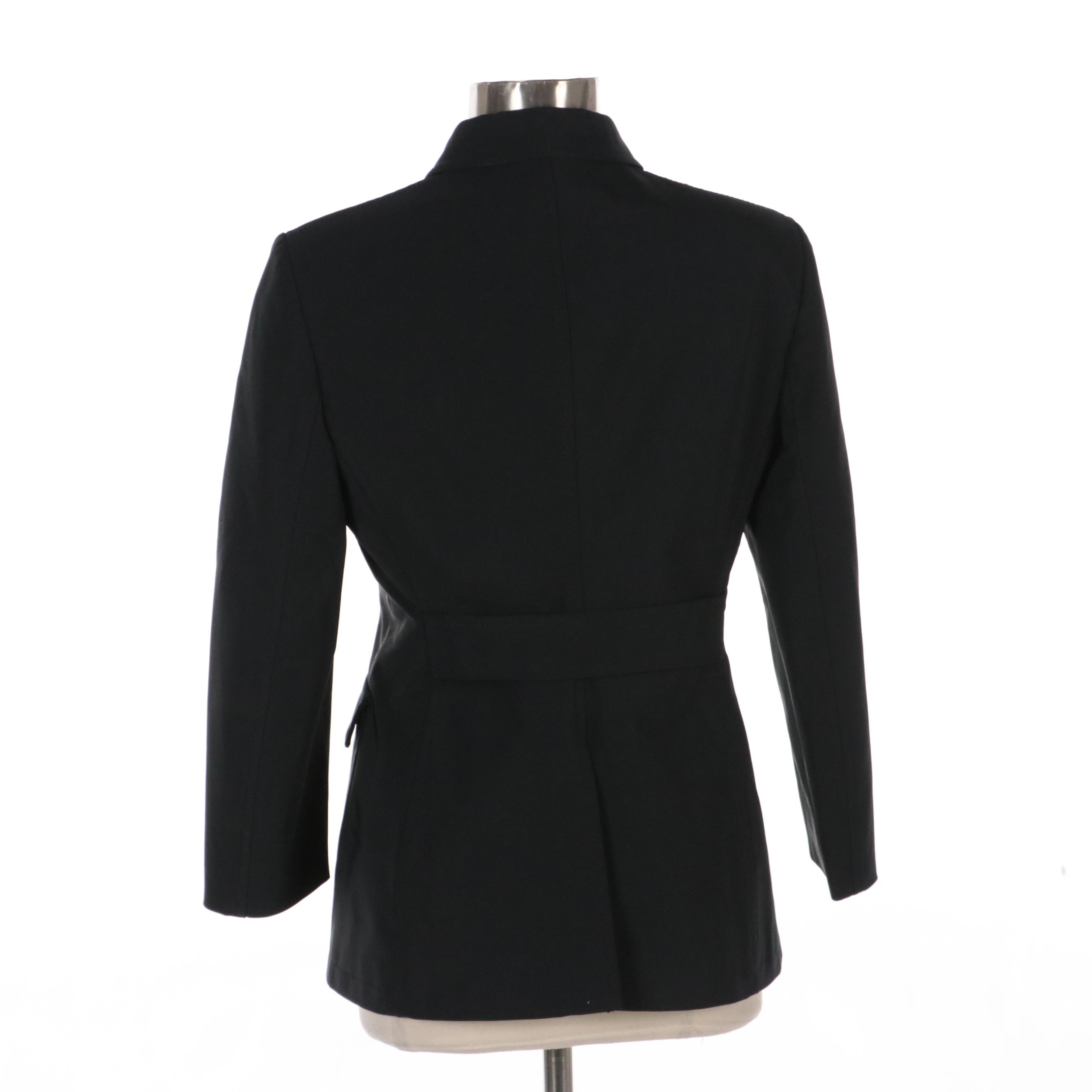 Prada Tailored Button-Front Jacket in Stretch Polyester