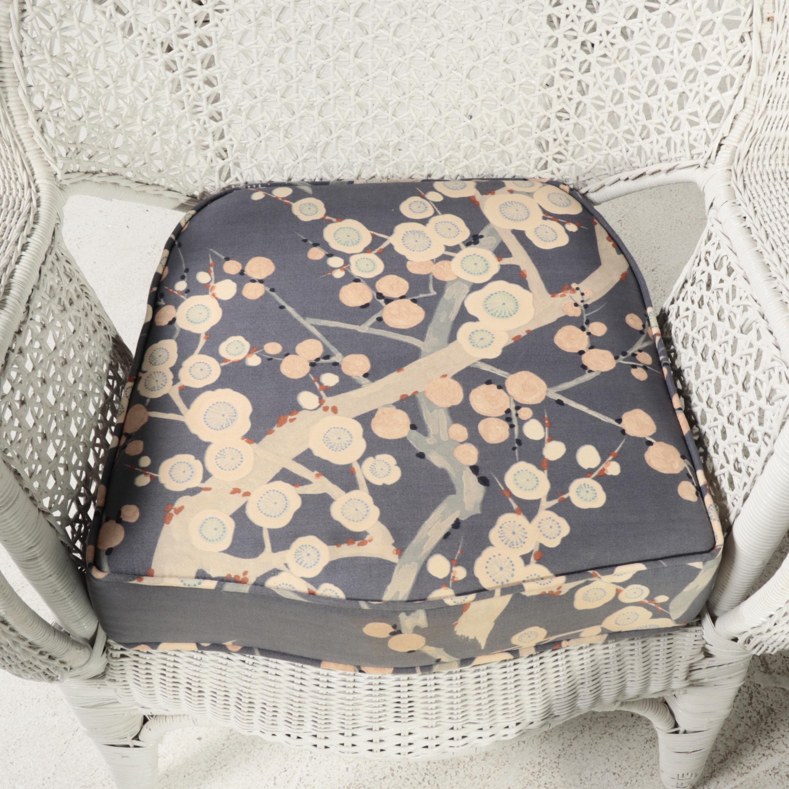 Rattan White-Washed Wicker Patio Set