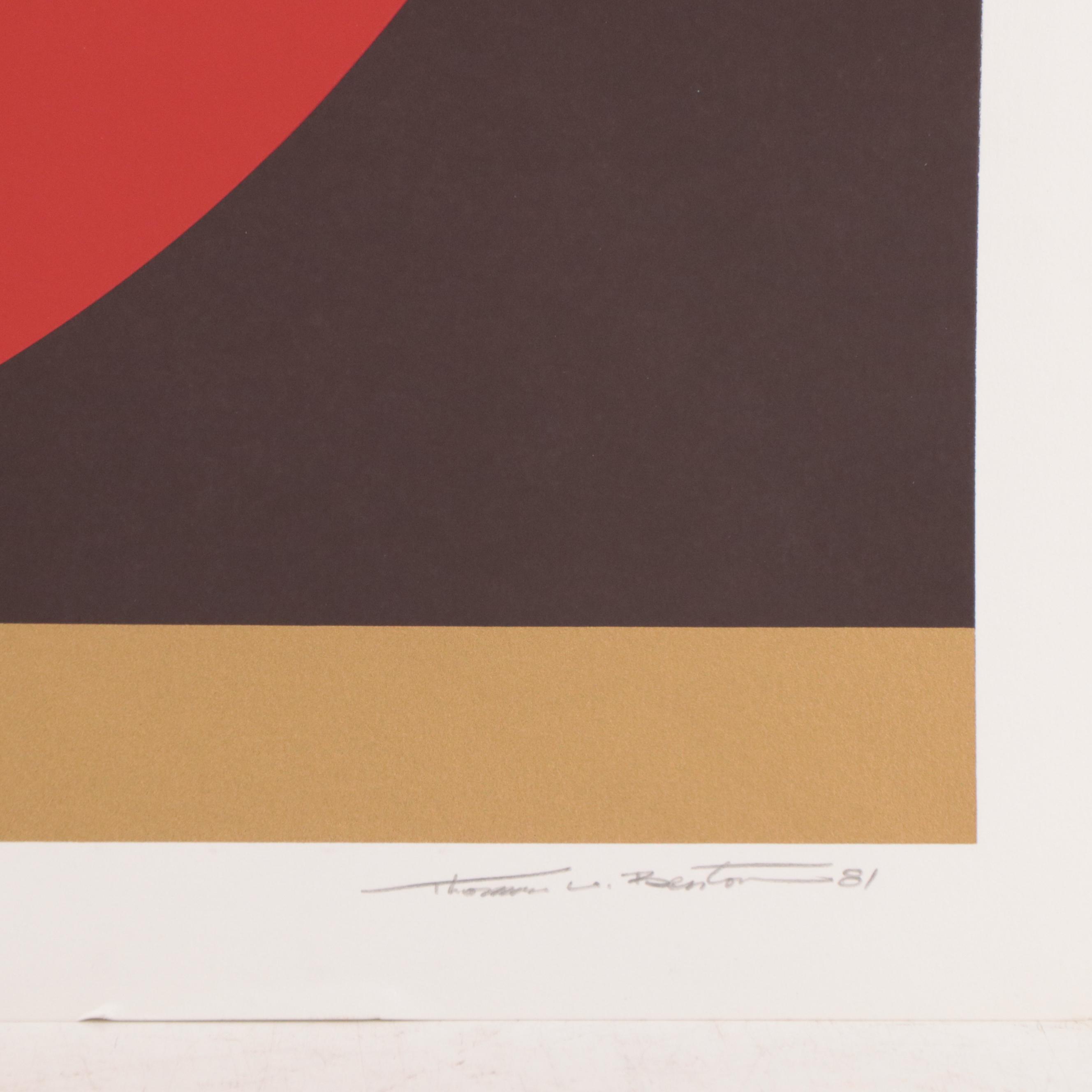 Thomas Whelan Benton Serigraph "Evolution Series – Red," 1981