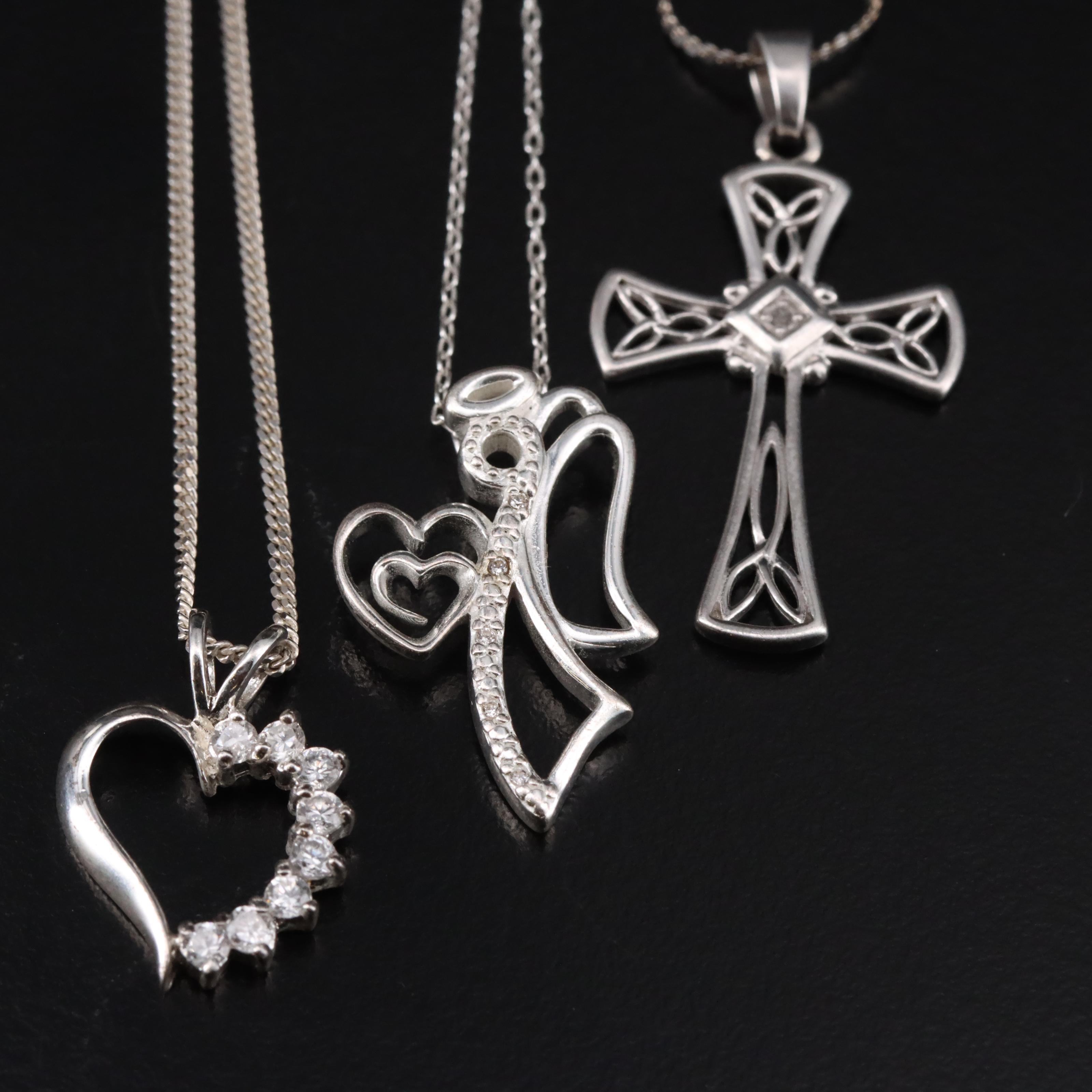 Necklaces Including Sterling, Pearl and Mother-of-Pearl Cameo