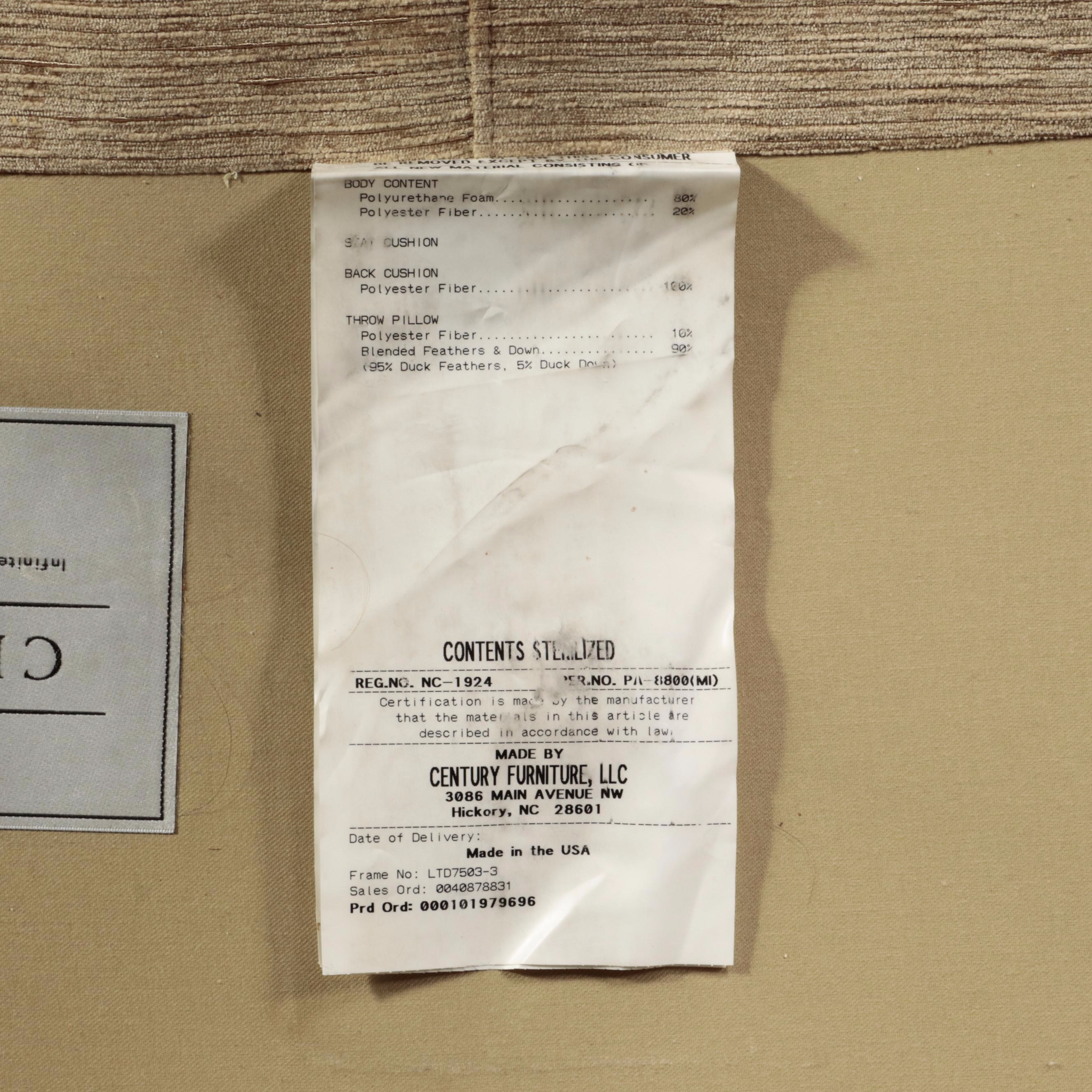 Century Furniture Upholstered Sofa