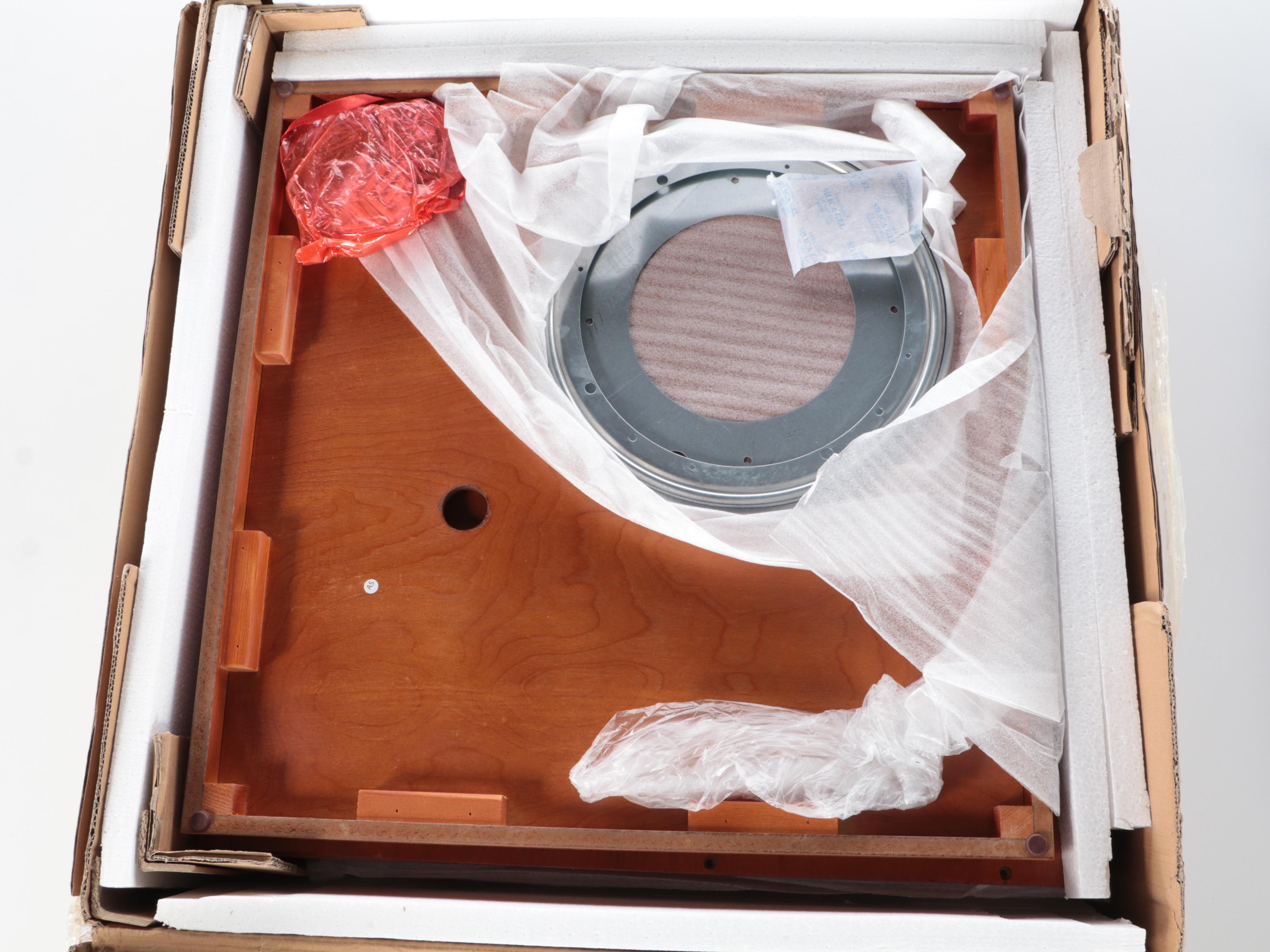 Veneered Wood Rotating Vinyl Record Storage Tower