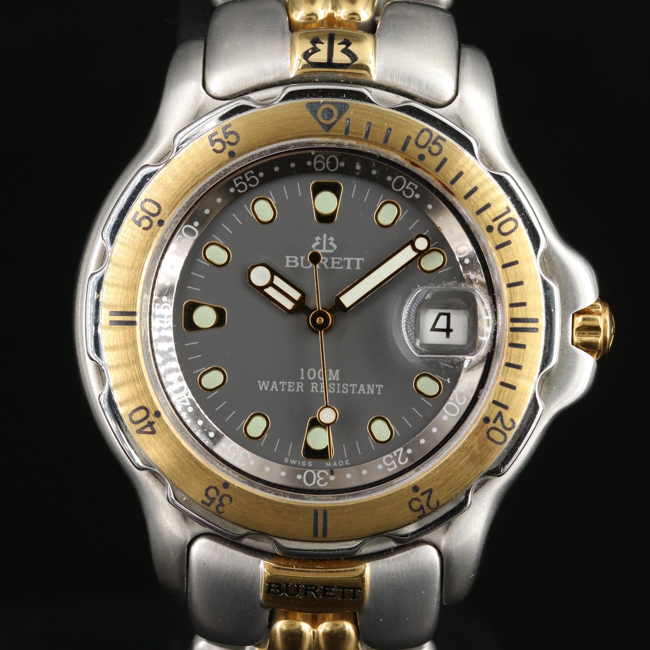 Burett Swiss-Made Dive-Style Quartz Watch