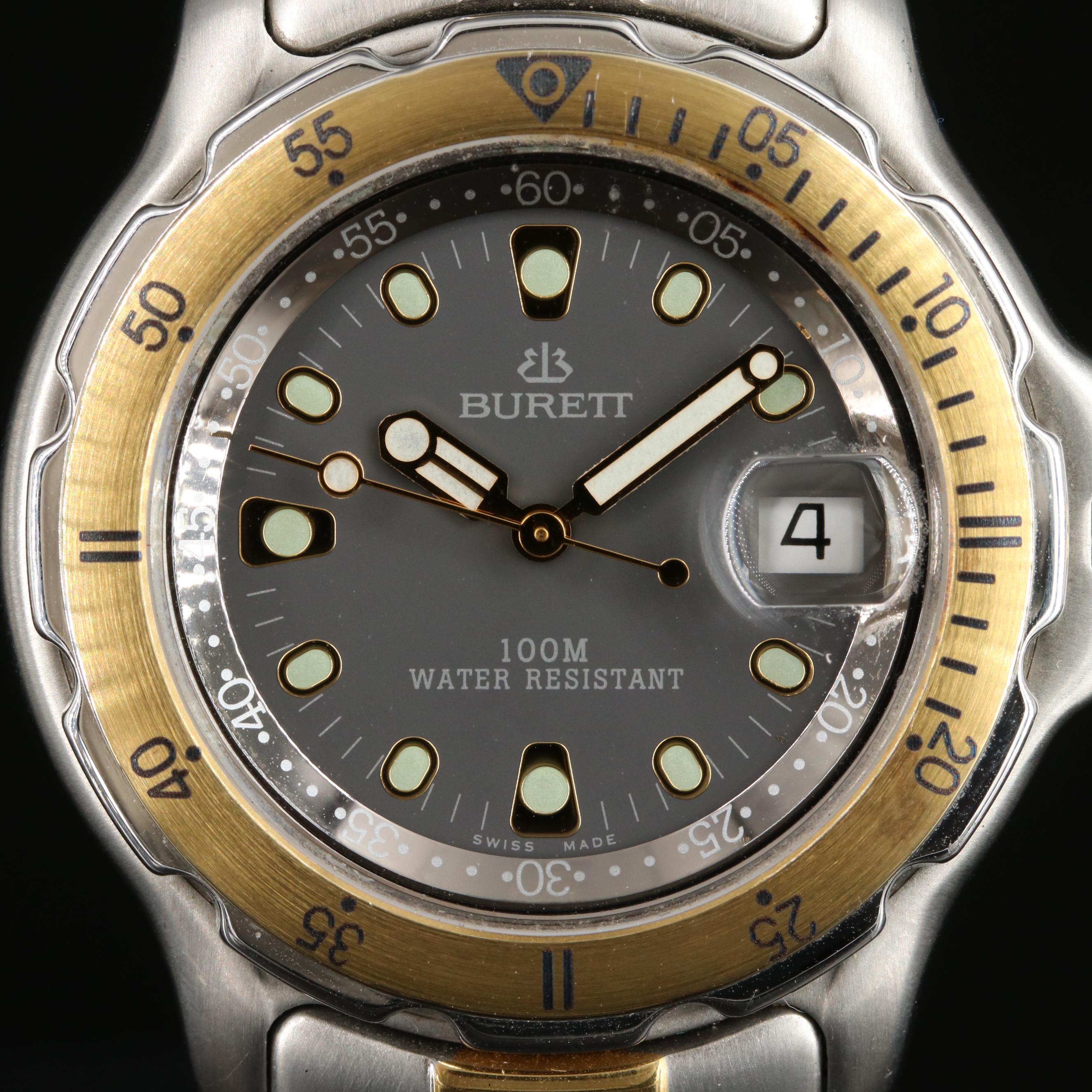Burett Swiss-Made Dive-Style Quartz Watch