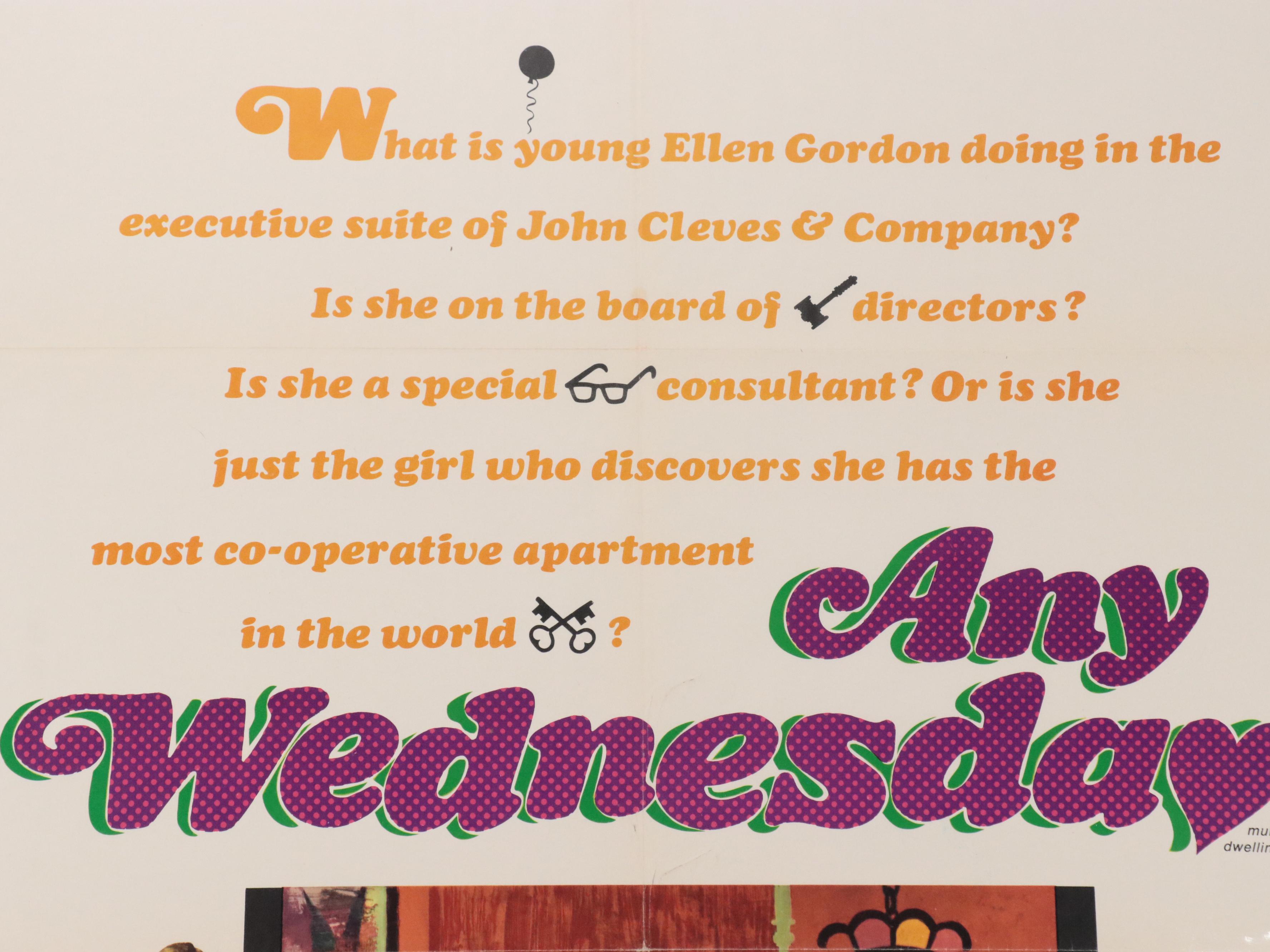 "Any Wednesday" One Sheet Movie Poster, 1966