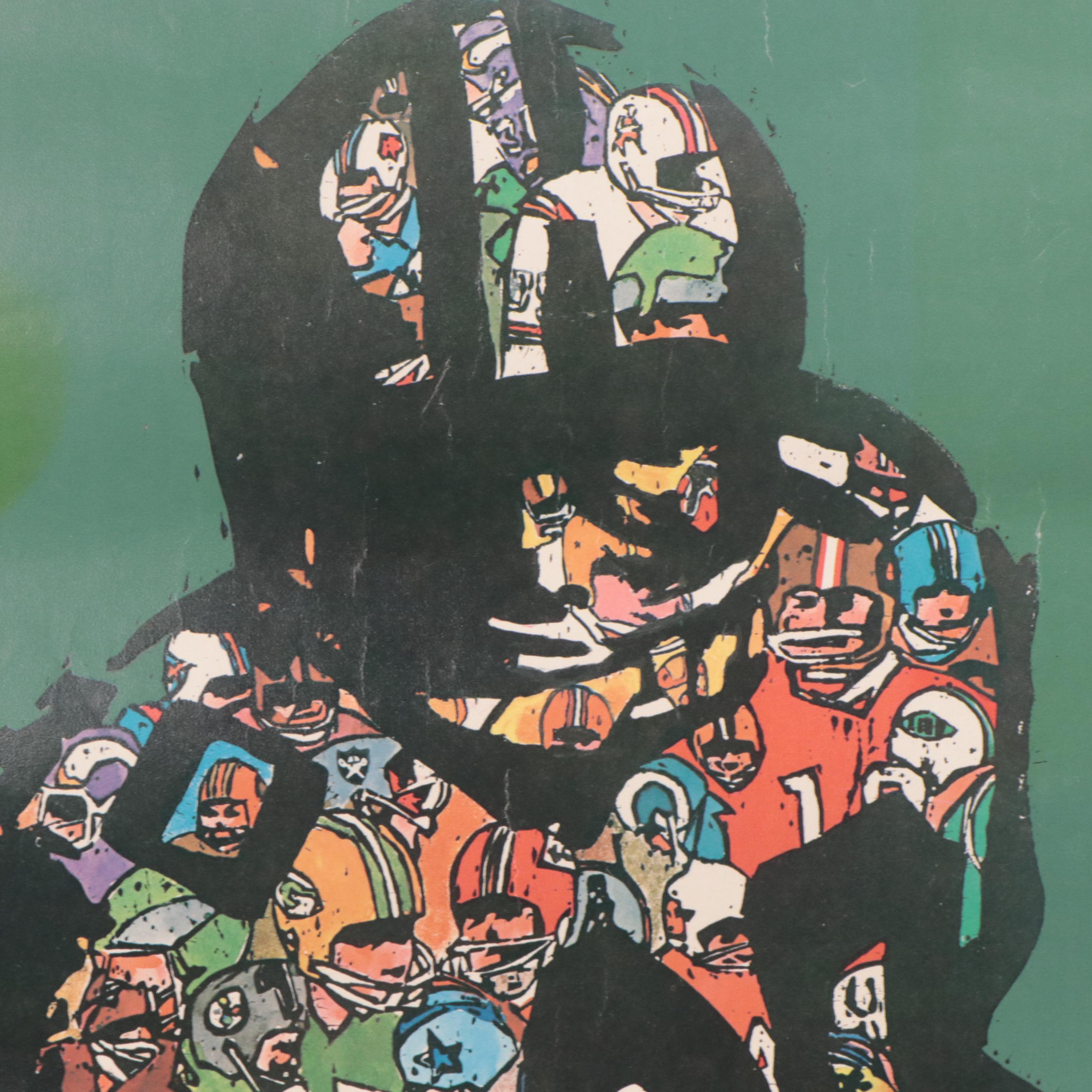 Vintage Super Bowl I and II Football Posters