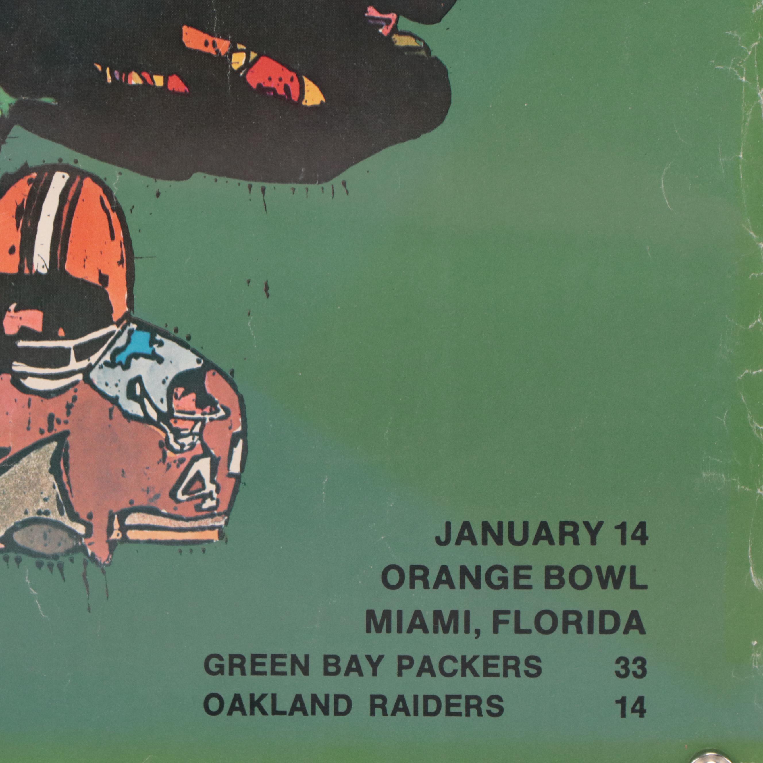 Vintage Super Bowl I and II Football Posters