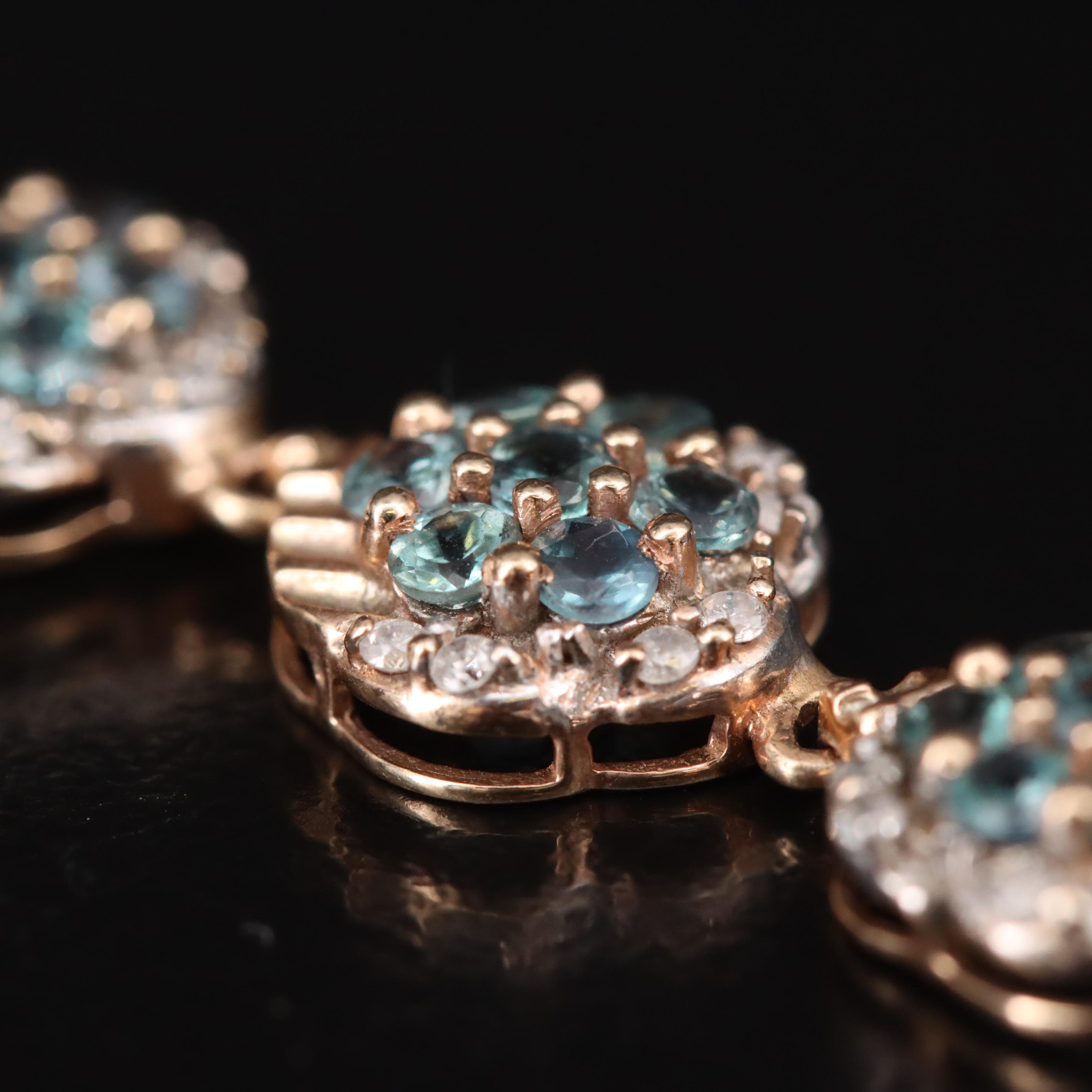 10K Alexandrite and 0.95 CTW Diamond Cluster Bracelet