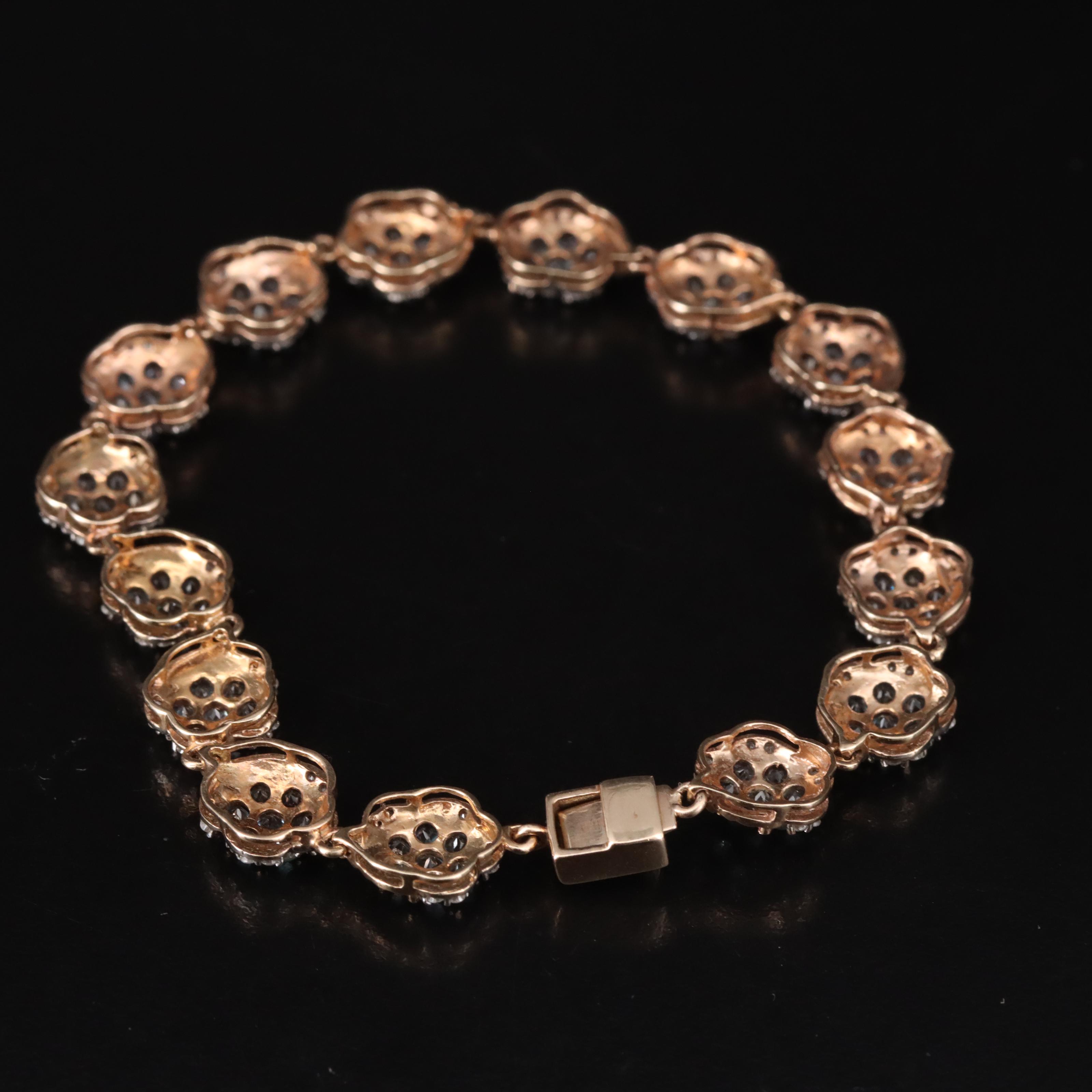 10K Alexandrite and 0.95 CTW Diamond Cluster Bracelet