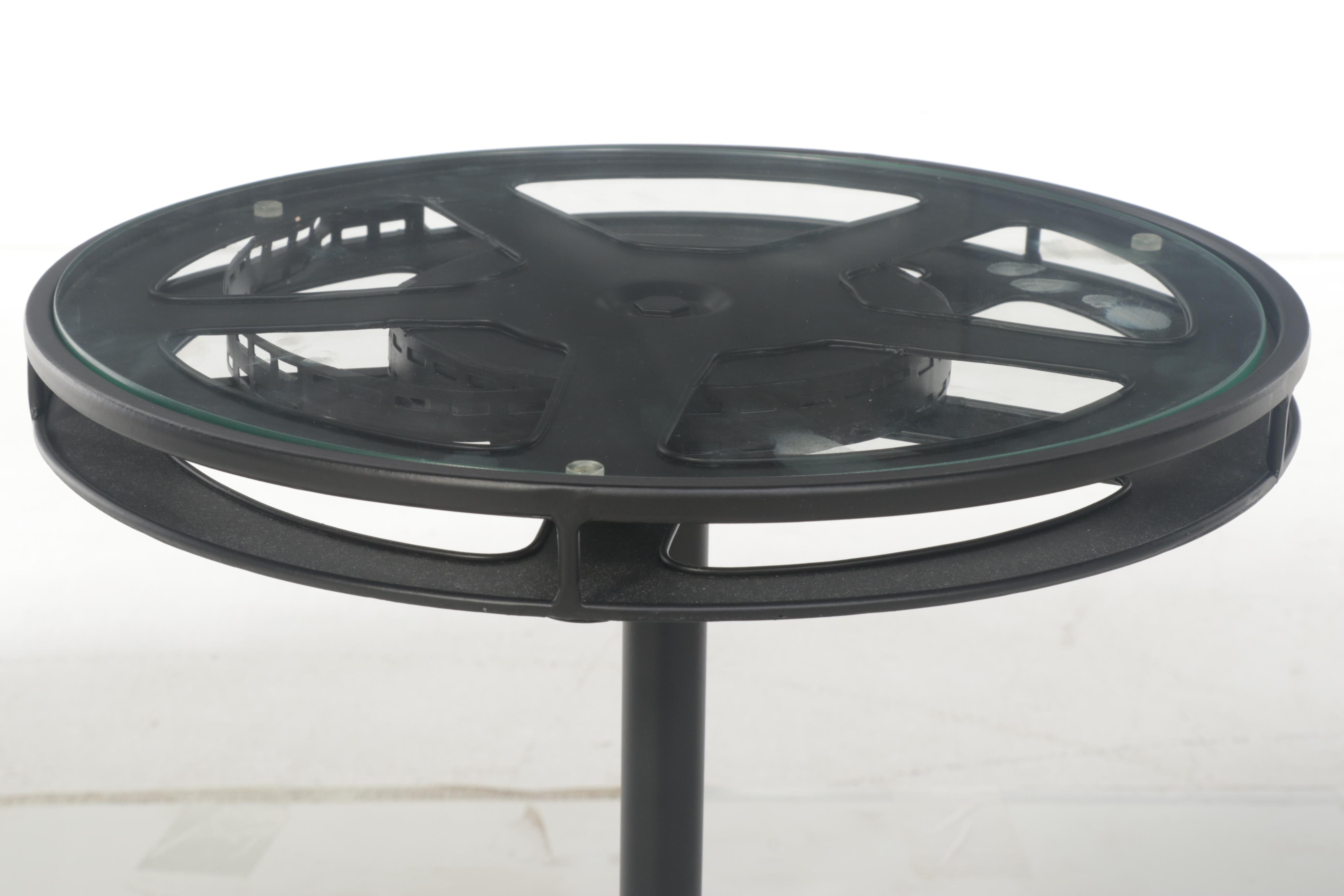 Contemporary Film Reel-Form Side Table
