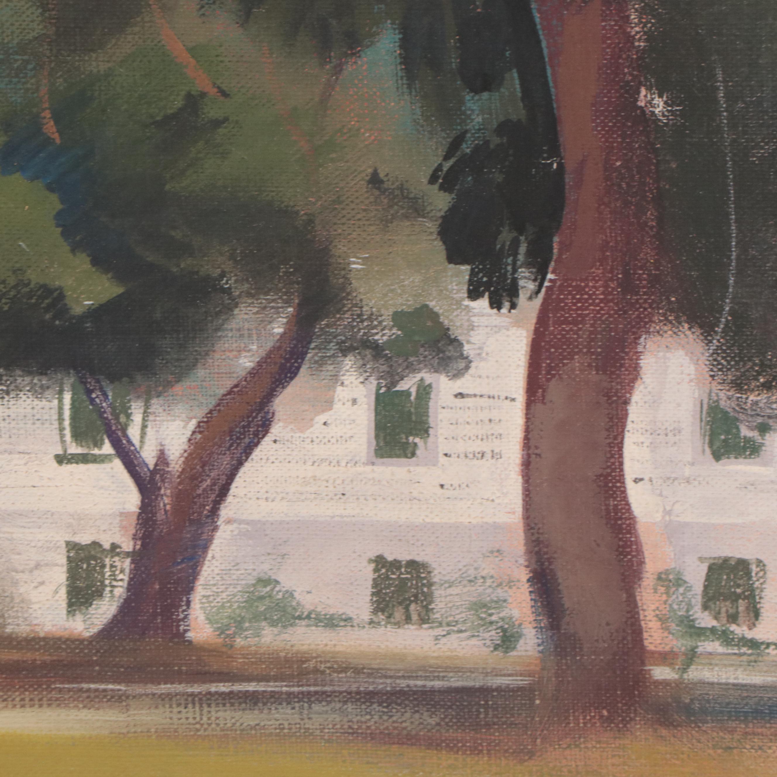 Landscape Oil Painting of Church