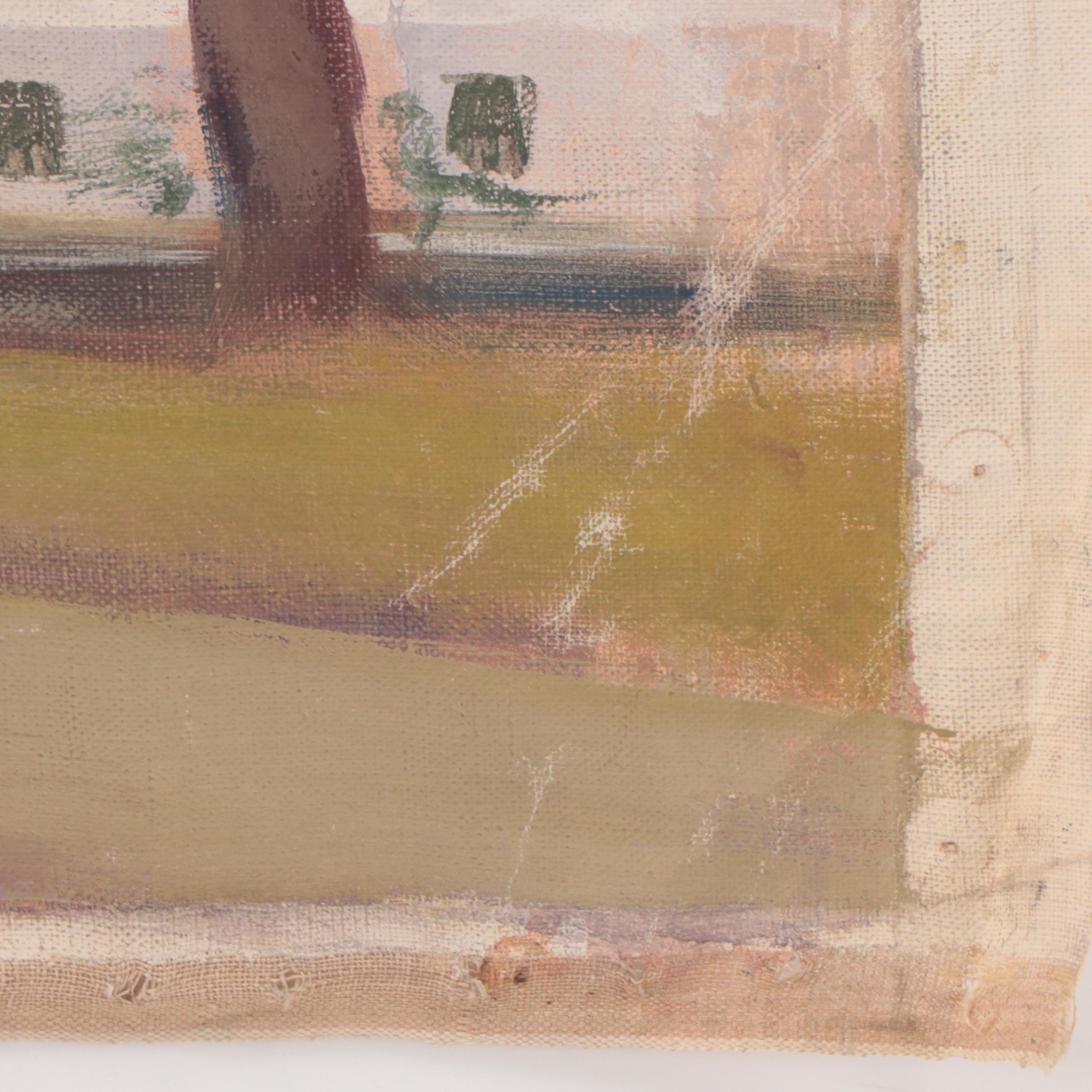 Landscape Oil Painting of Church