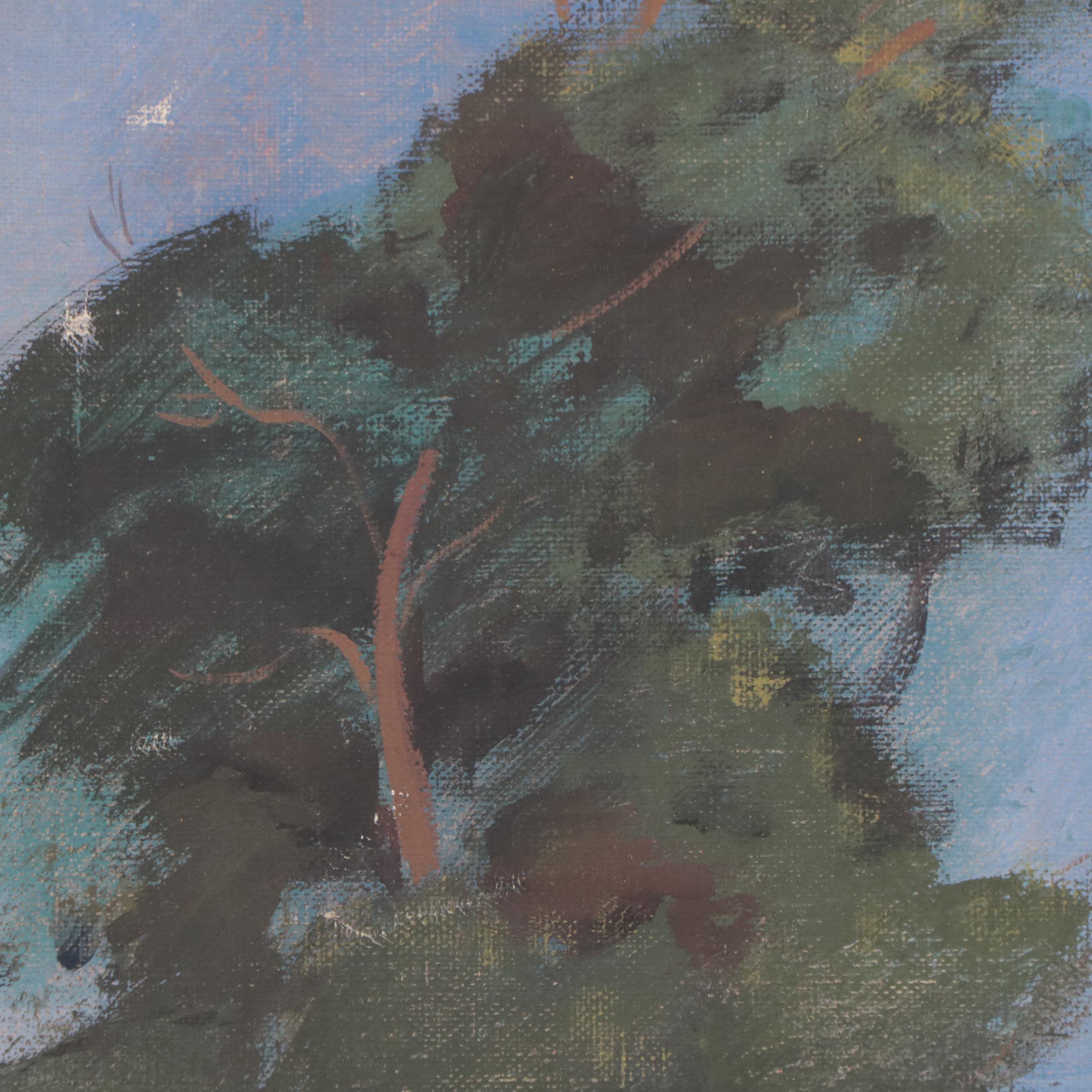 Landscape Oil Painting of Church