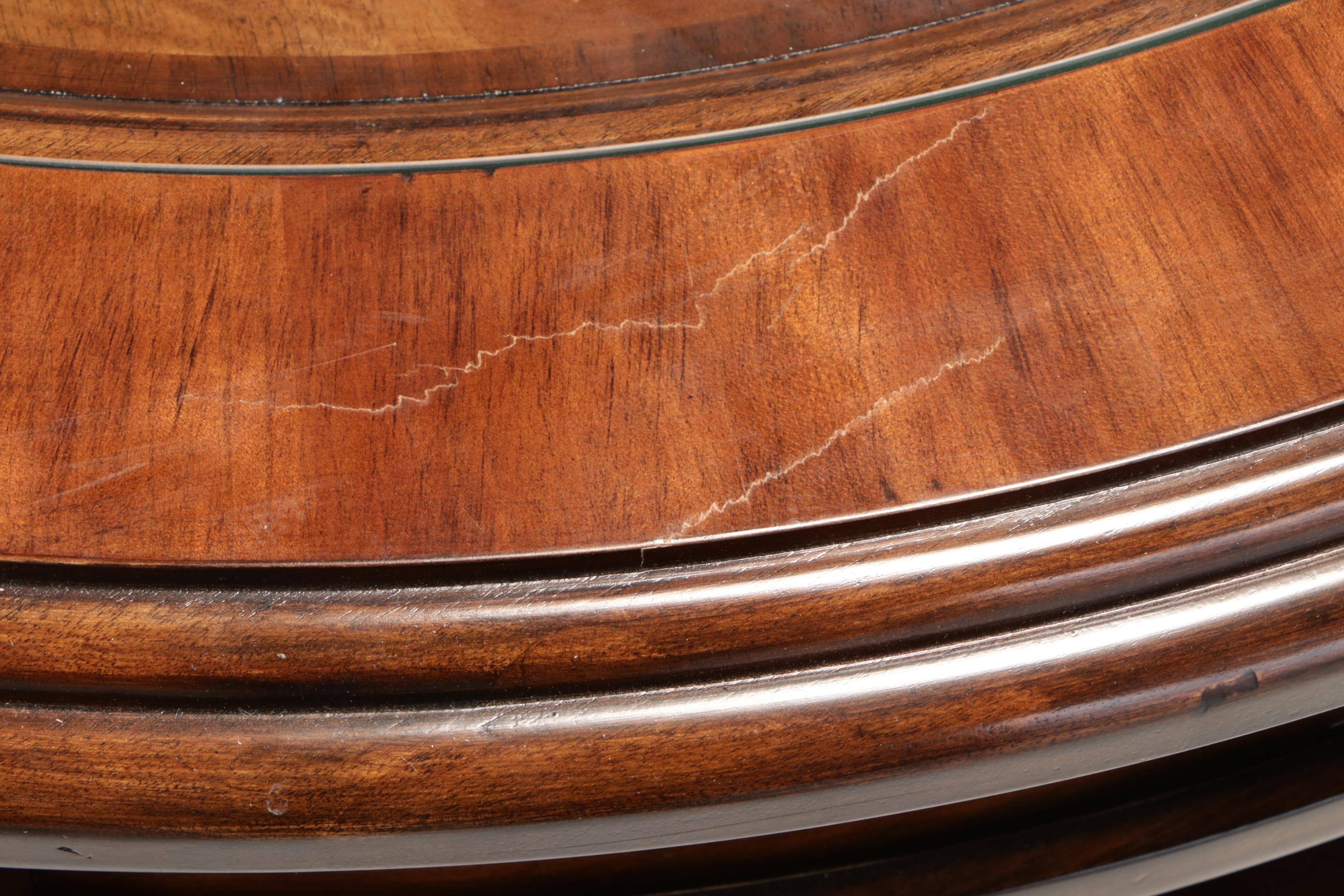 Hardwood, Marquetry and Glass Clock Face Coffee Table EBTH