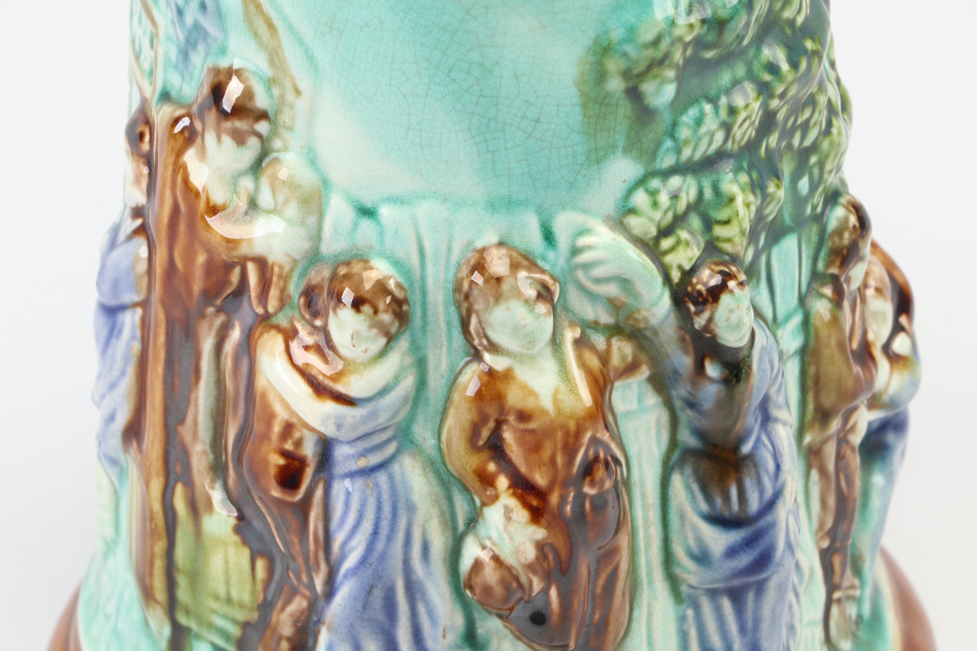 European Majolica Tavern Pitcher, Late 19th to Early 20th Century