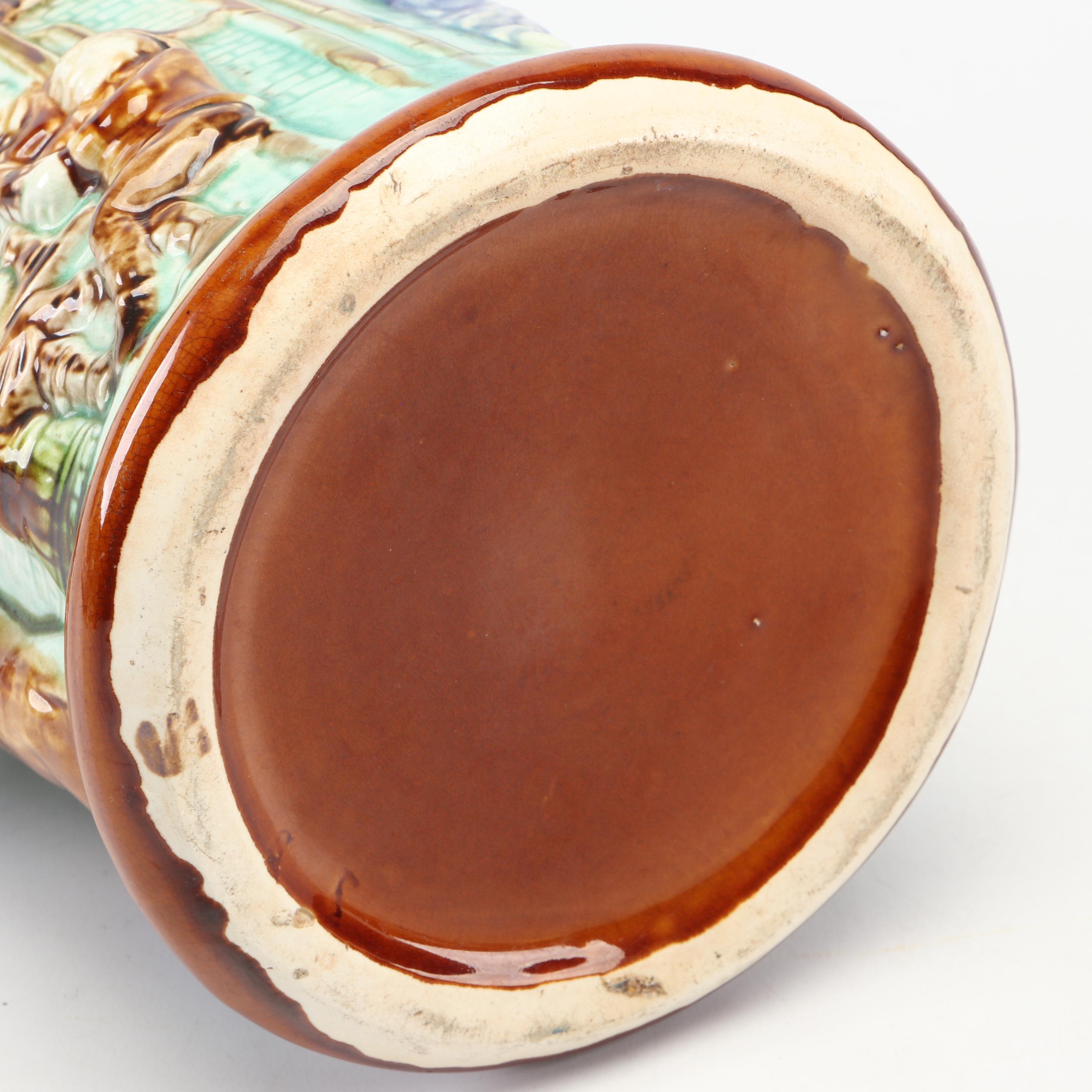 European Majolica Tavern Pitcher, Late 19th to Early 20th Century