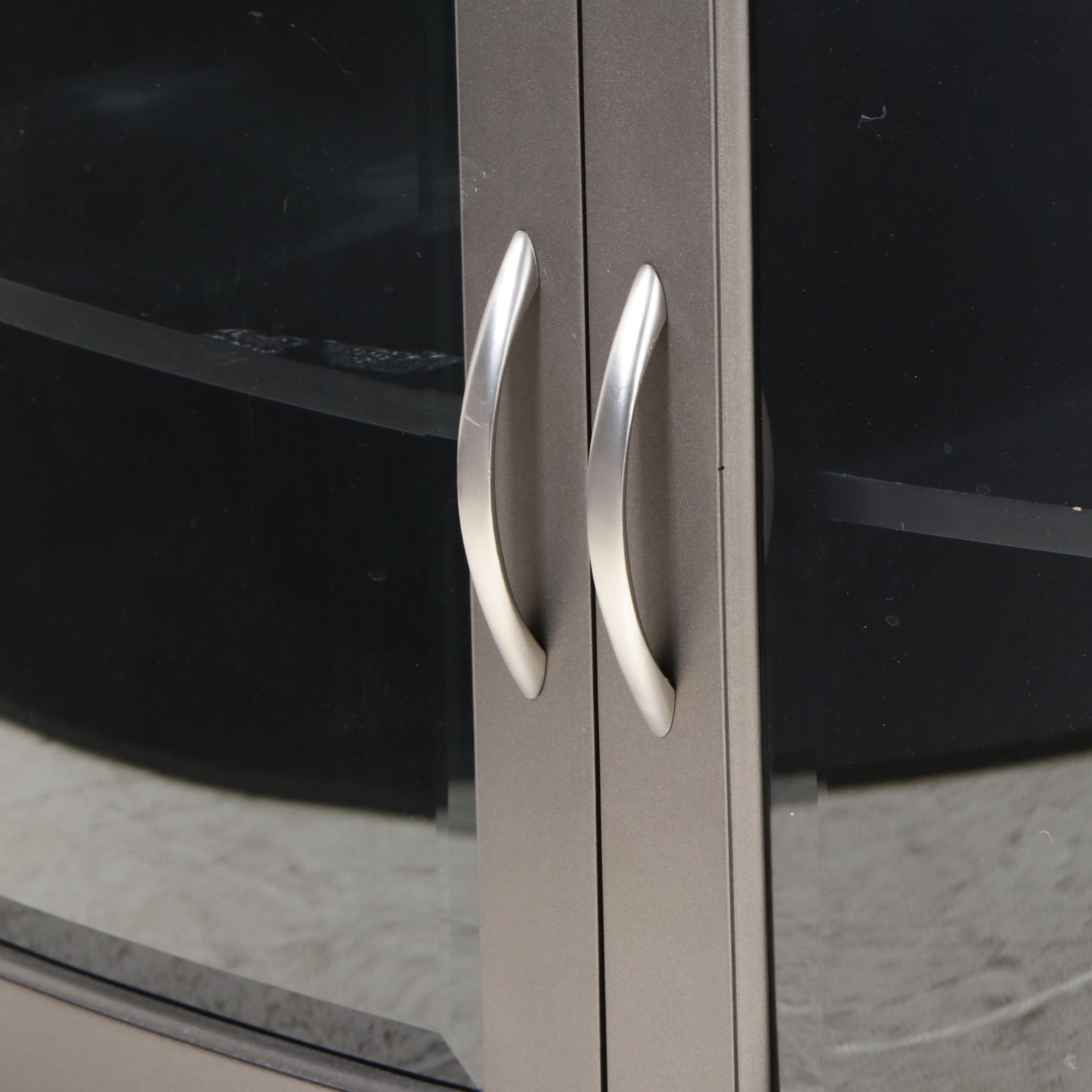 Contemporary Black and Grey Wooden Media Console