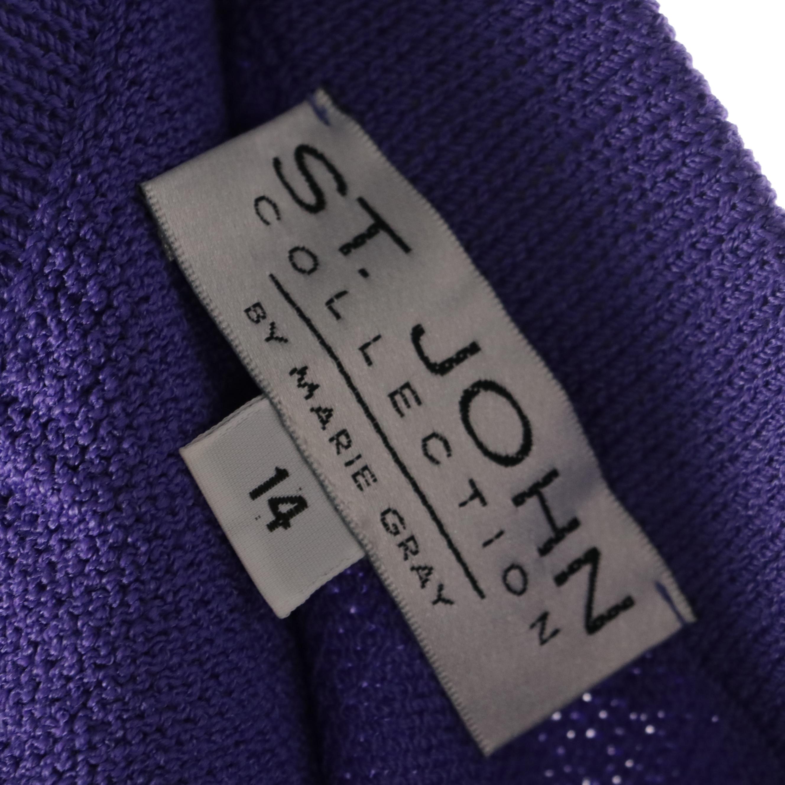 St. John Collection Three-Piece Knit Skirt Set with Knit Tank and Pants