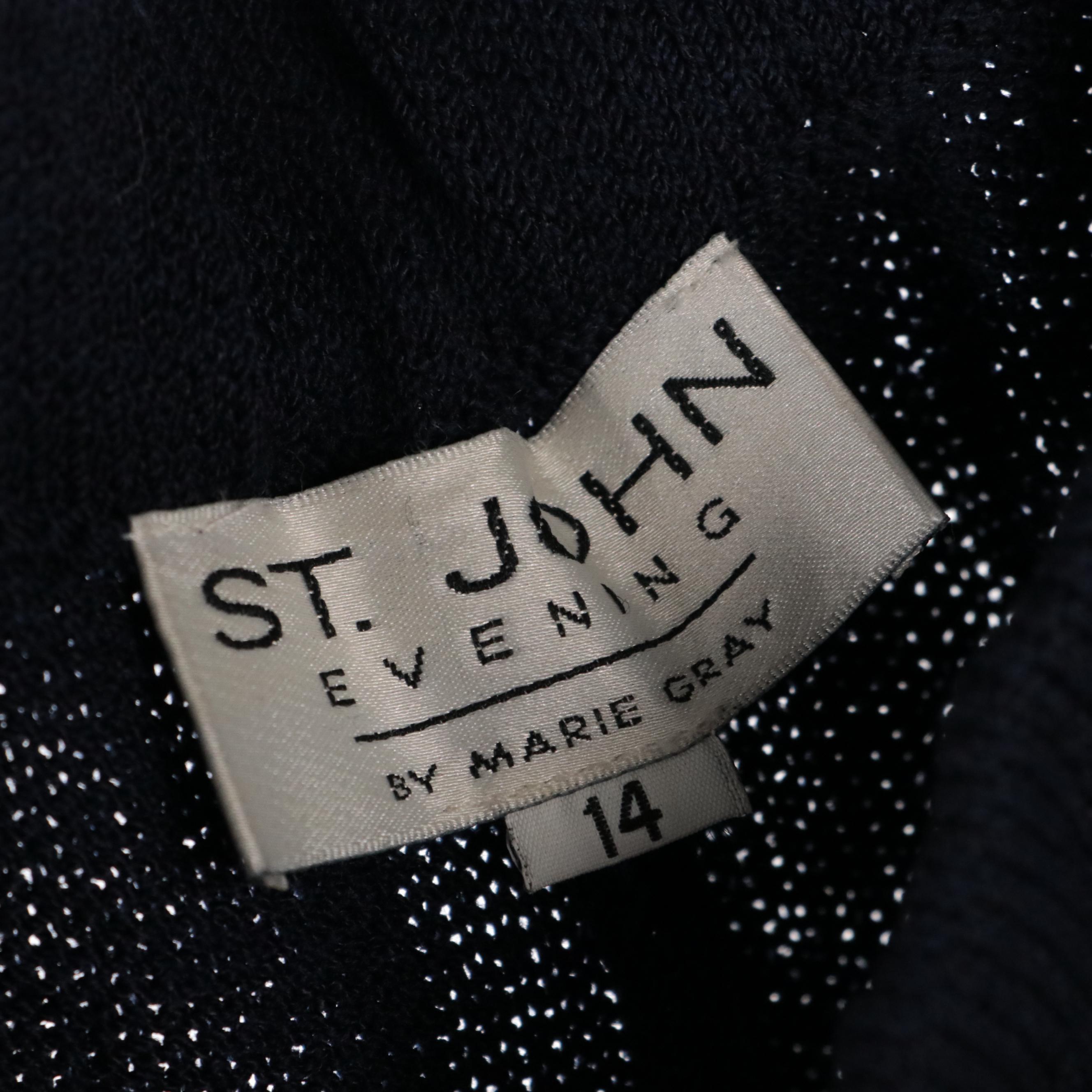 St. John Collection Three-Piece Knit Skirt Set with Knit Tank and Pants