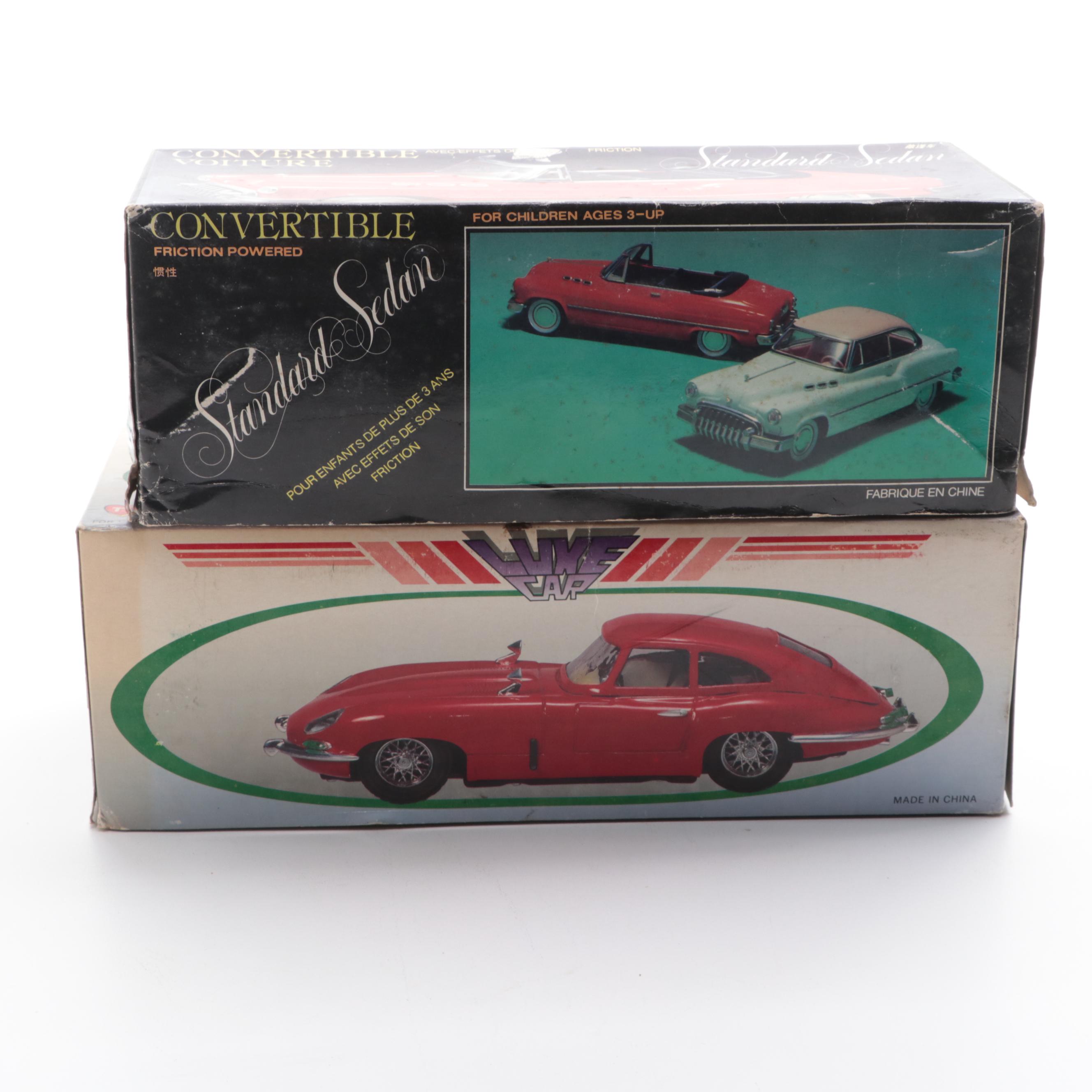Toy Friction Powered Convertible Standard Sedan and Luxe Car