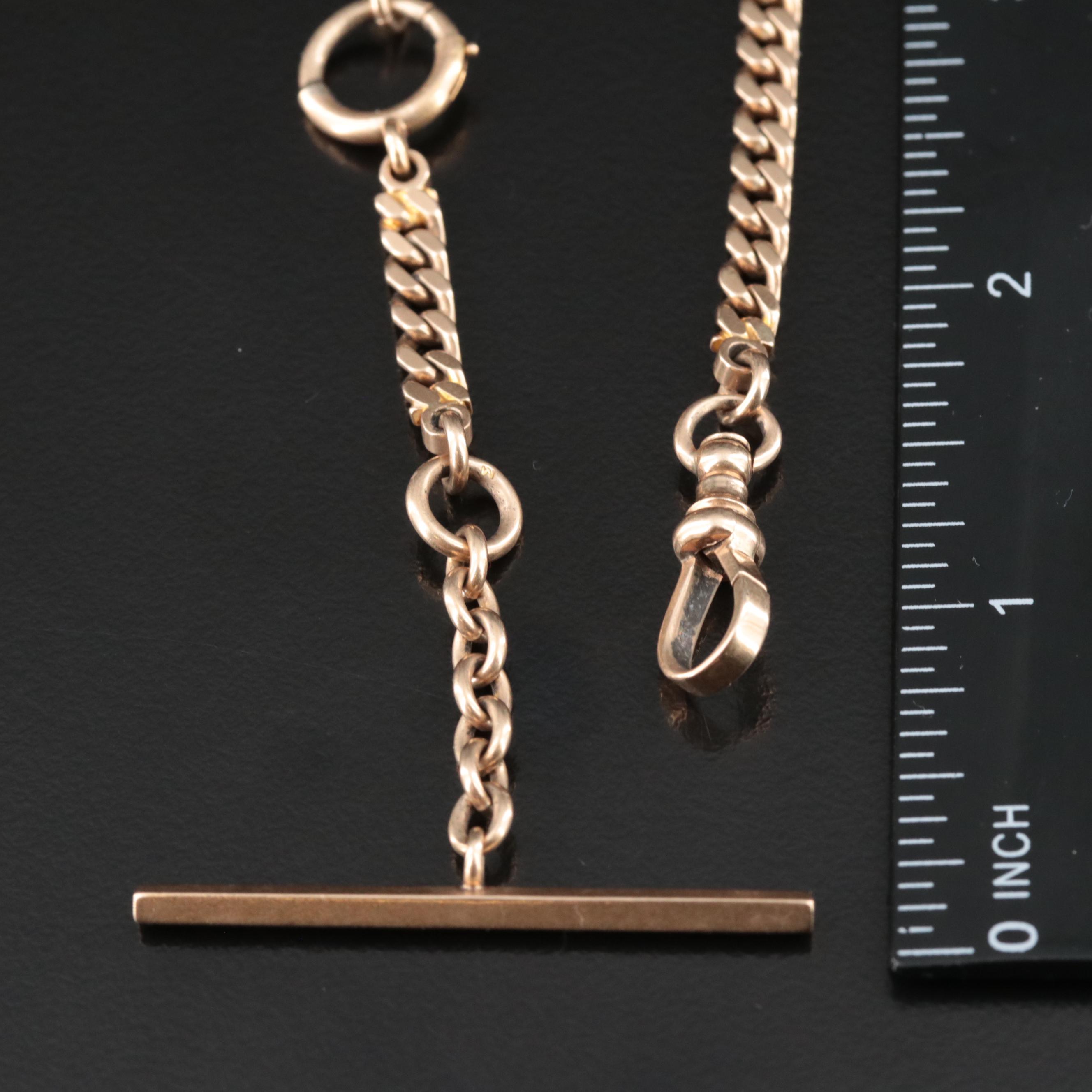 Vintage 10K Watch Fob Chain