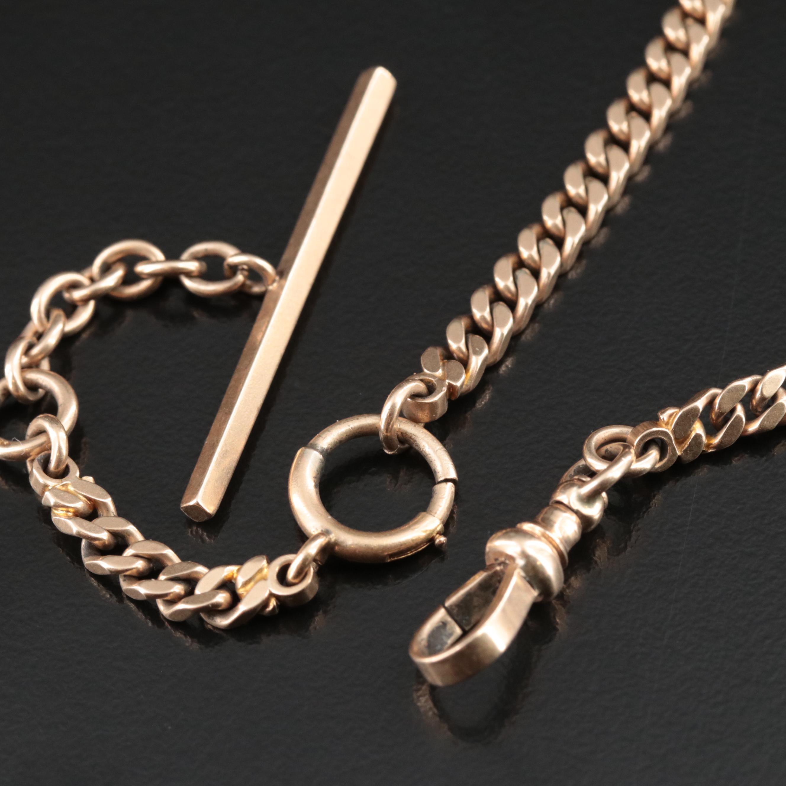 Vintage 10K Watch Fob Chain