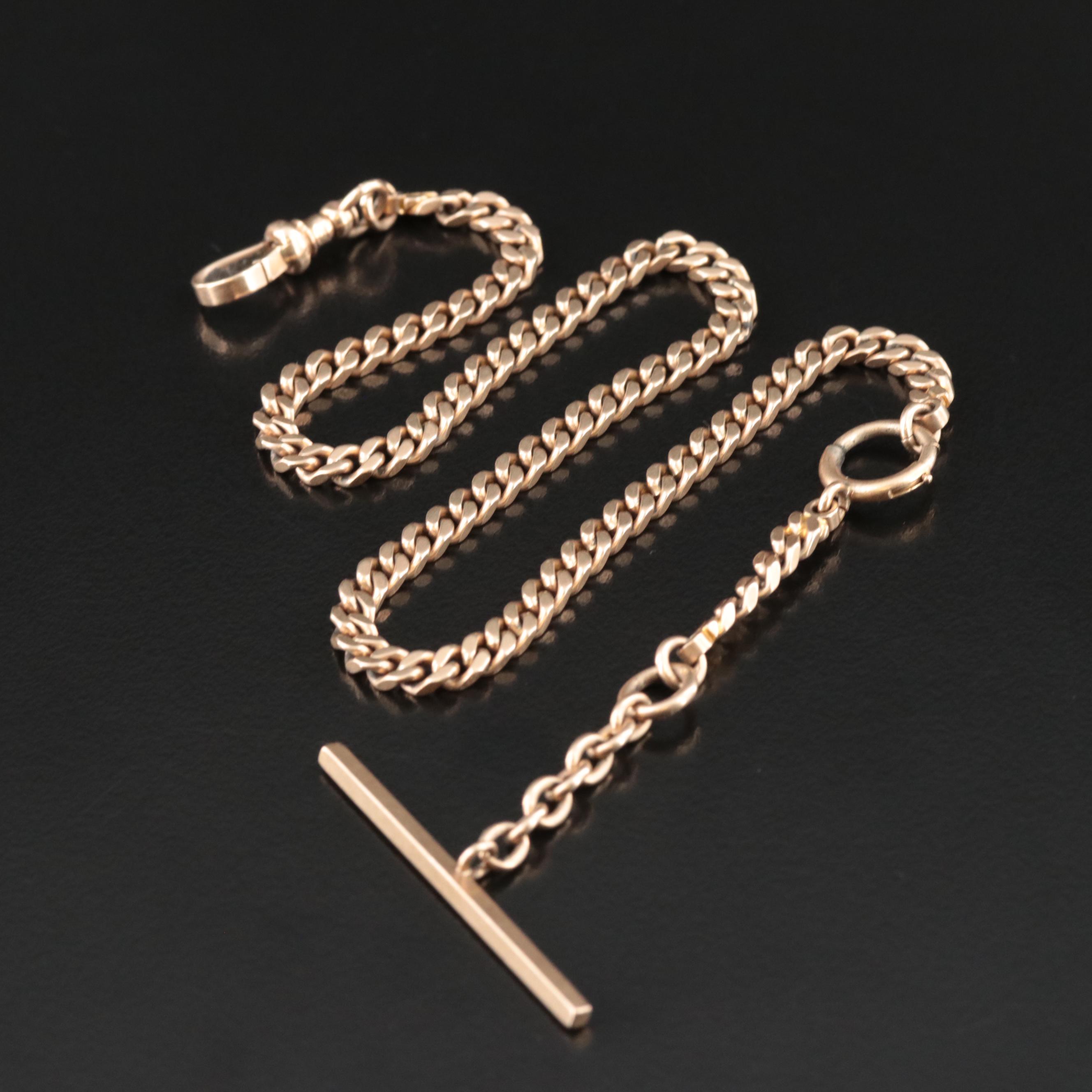 Vintage 10K Watch Fob Chain