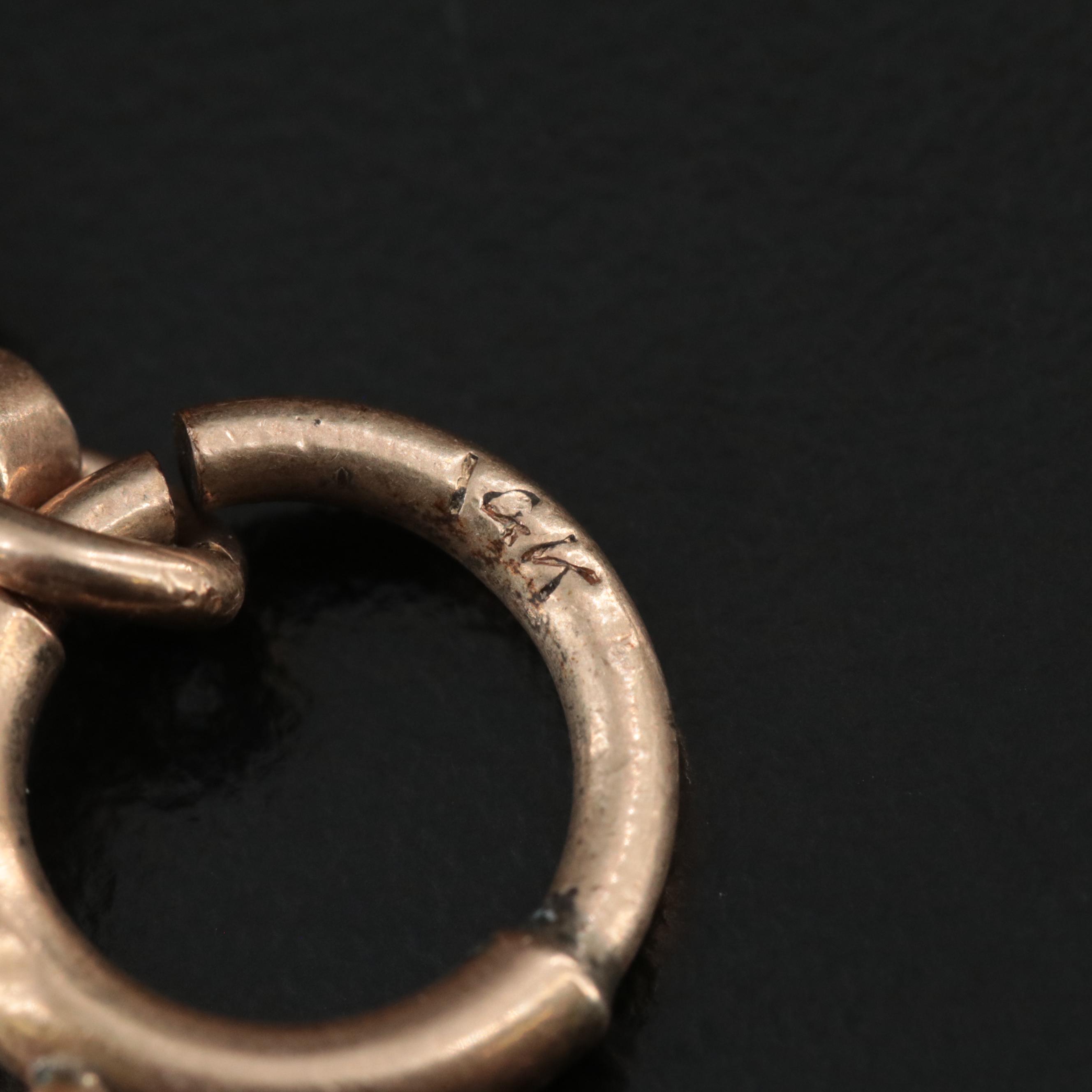 Vintage 10K Watch Fob Chain