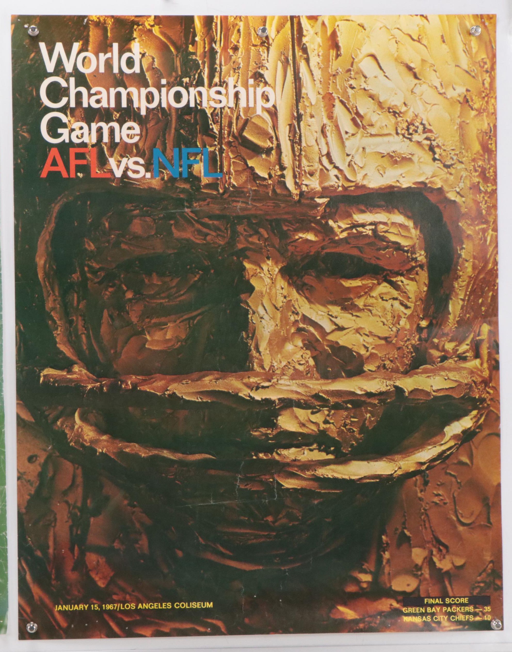 Vintage Super Bowl I and II Football Posters