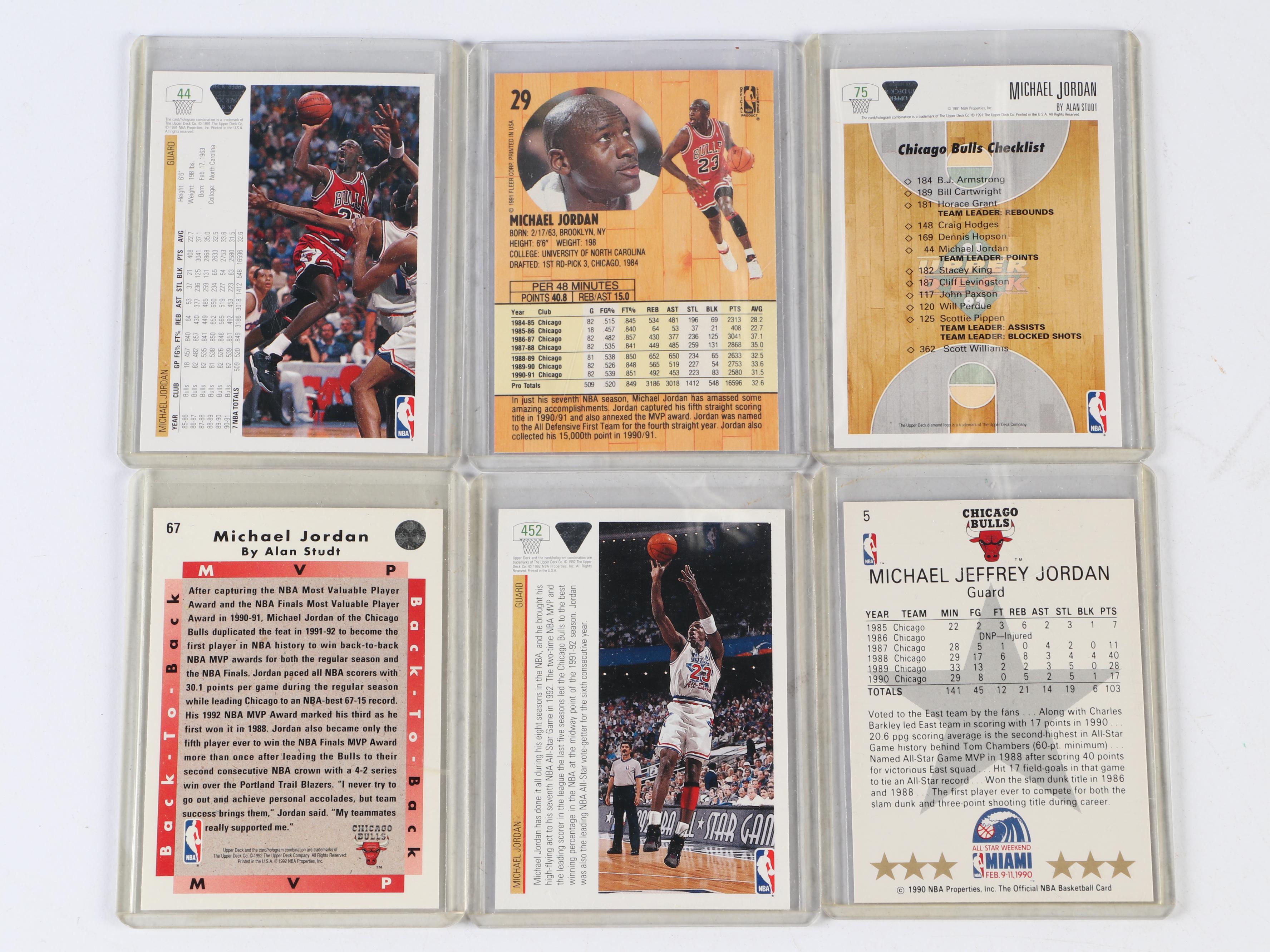Upper Deck, NBA Hoops, and More Michael Jordan Basketball Trading Cards