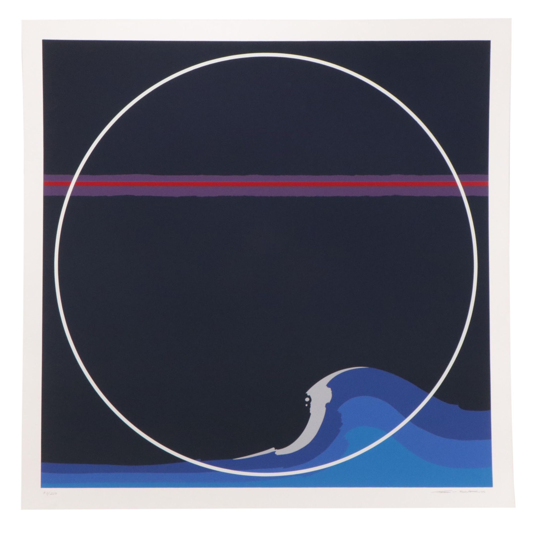 Thomas Whelan Benton Serigraph "White Cap," 1979