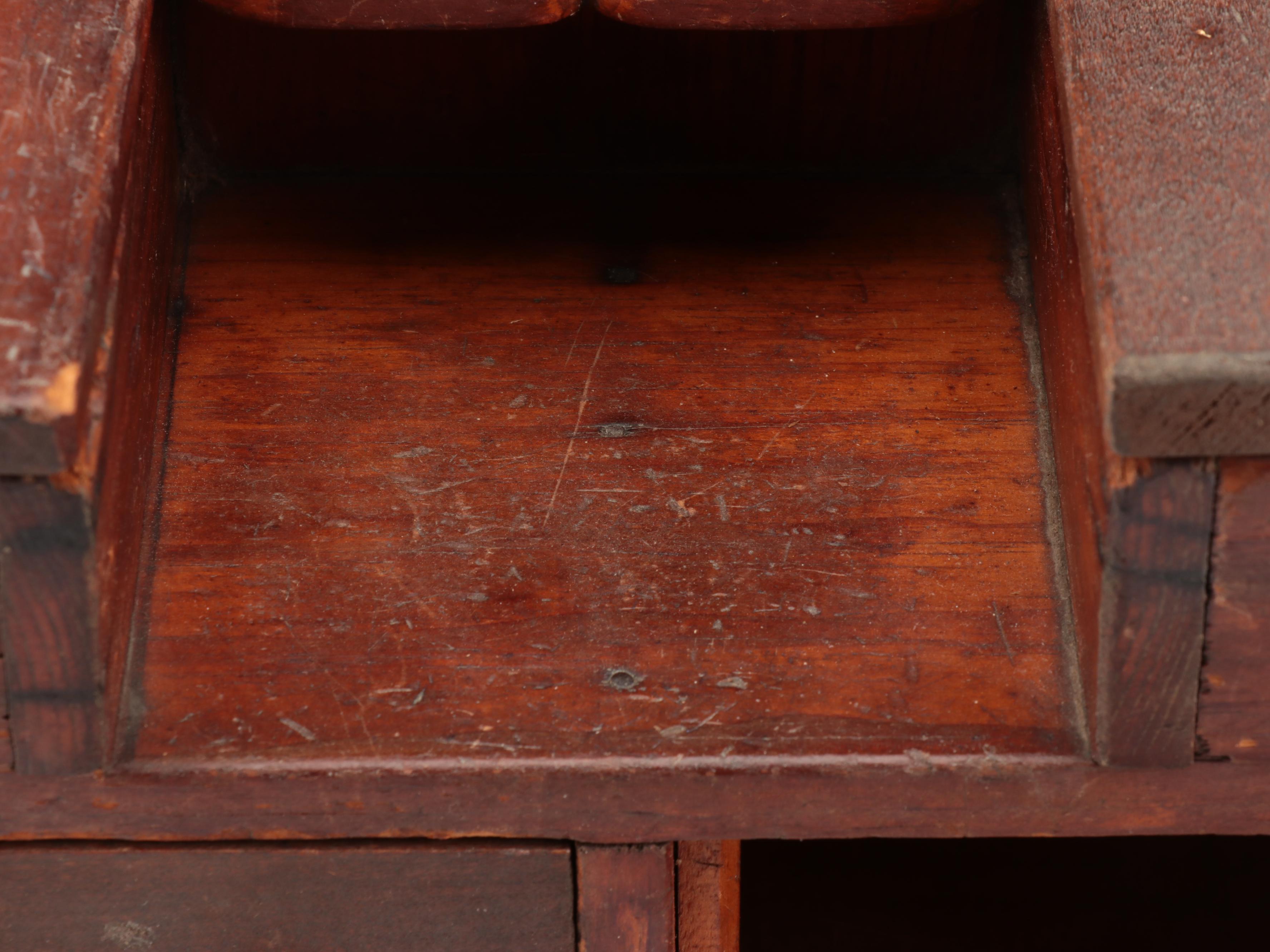 Victorian Tabletop Cabinet with Arched Top and Other Miniature Dressing Table