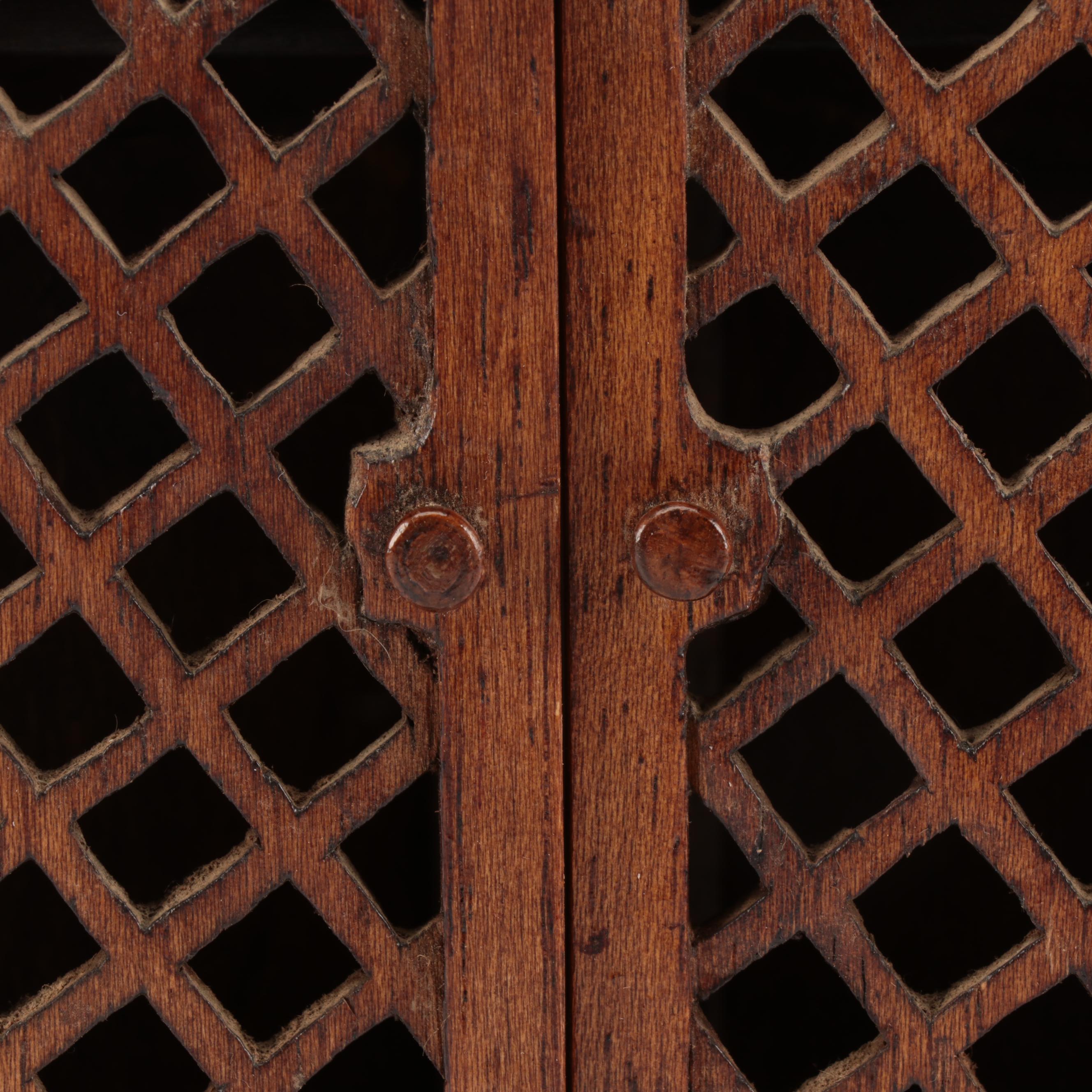 Victorian Tabletop Cabinet with Arched Top and Other Miniature Dressing Table