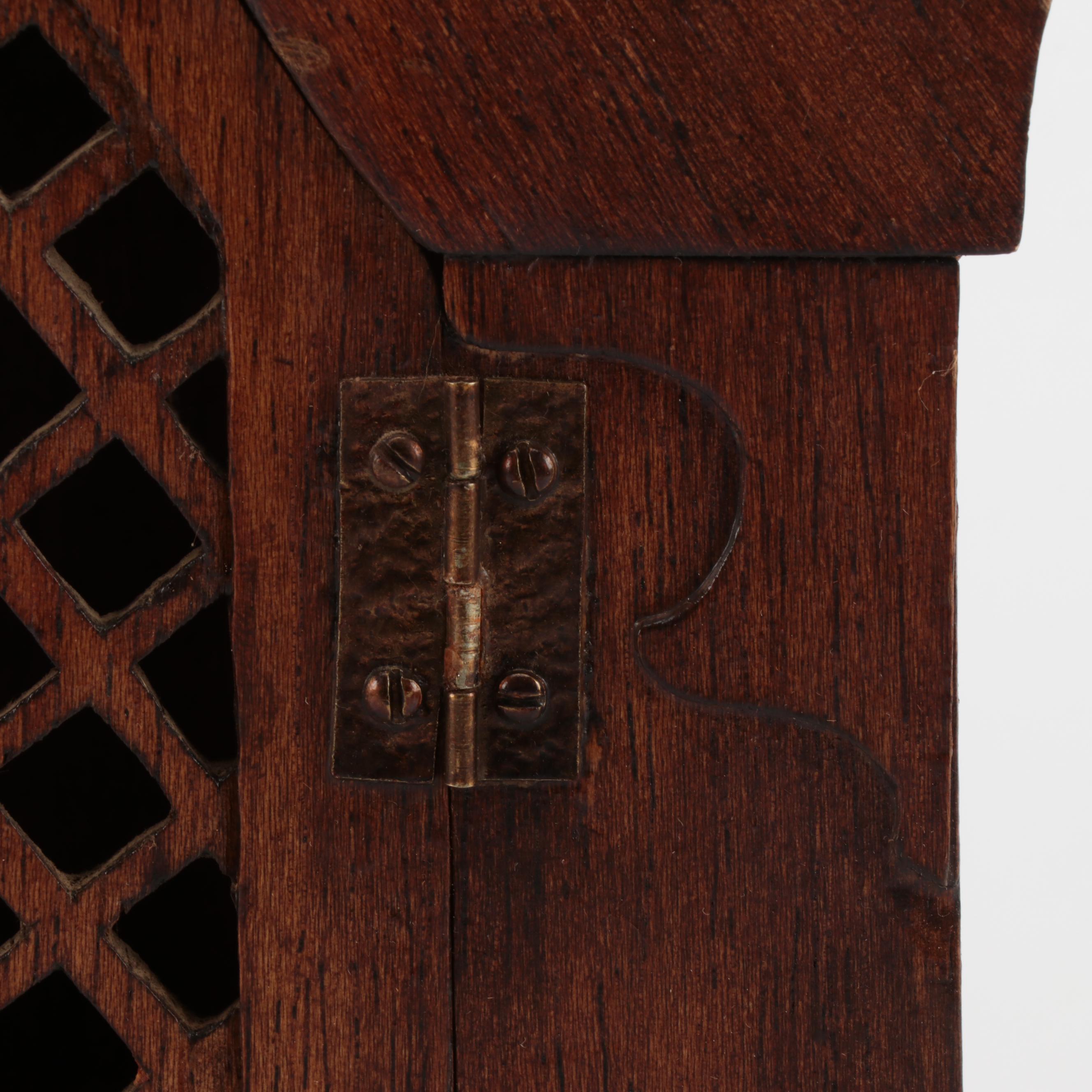 Victorian Tabletop Cabinet with Arched Top and Other Miniature Dressing Table