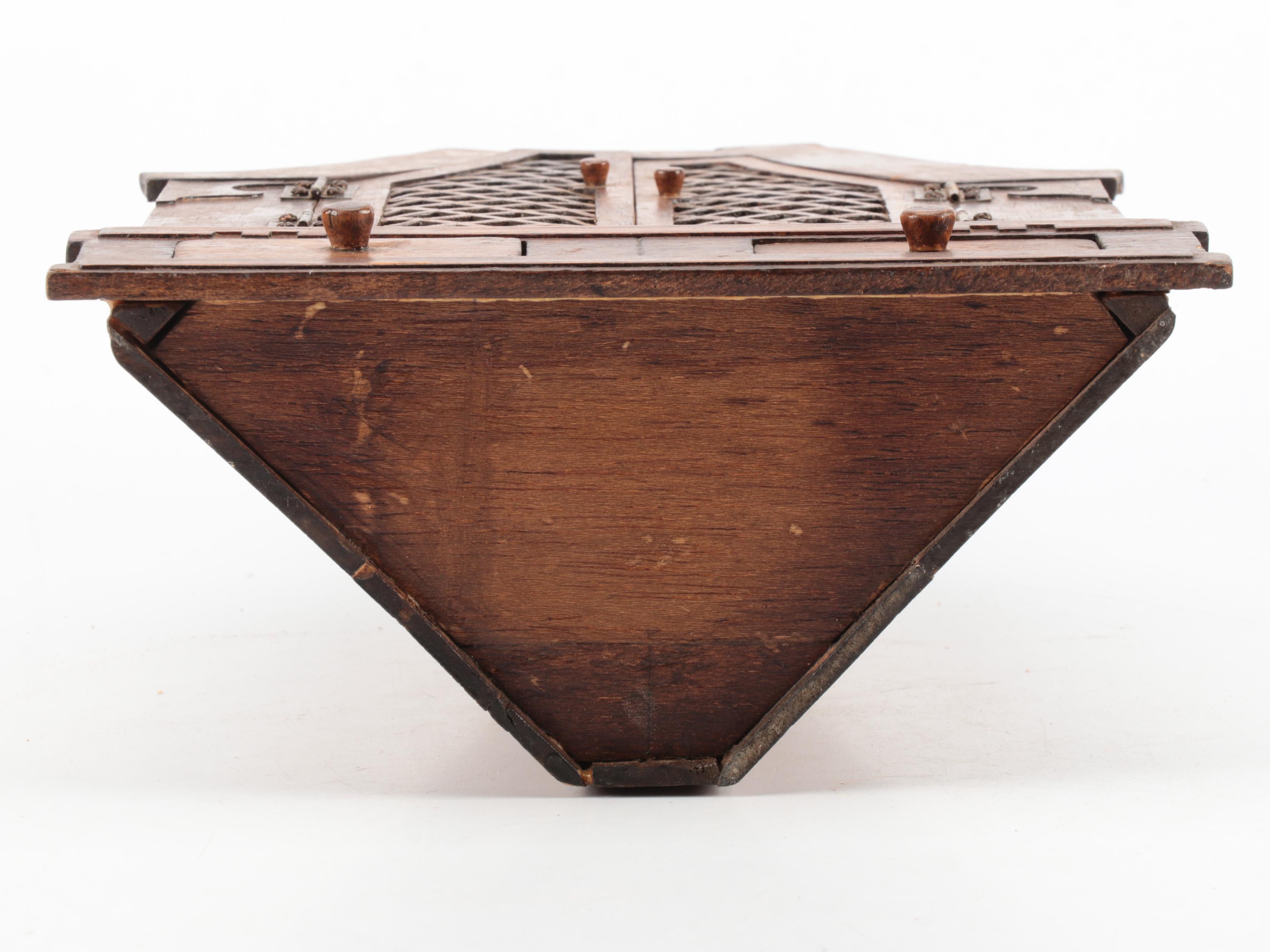 Victorian Tabletop Cabinet with Arched Top and Other Miniature Dressing Table