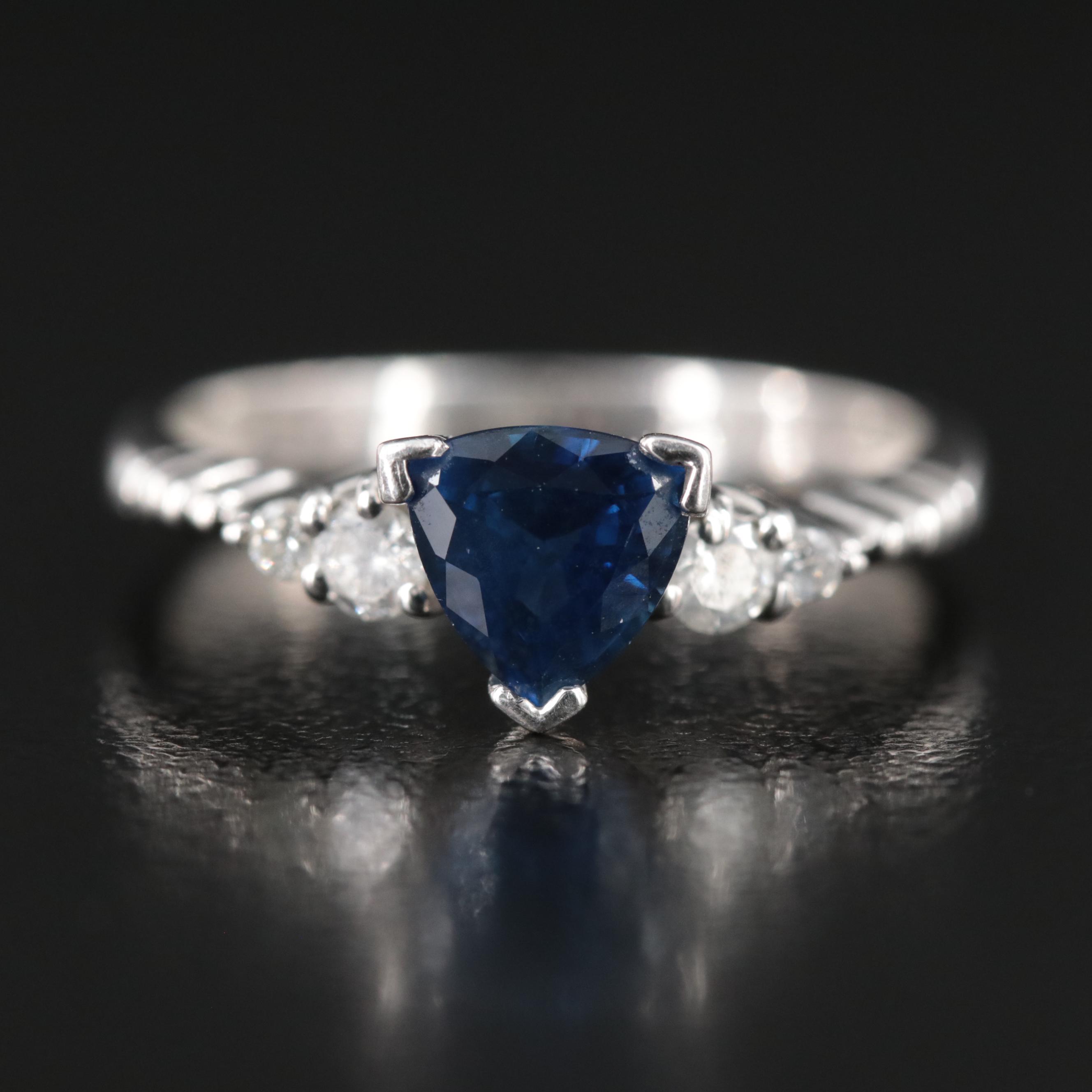 Le Vian Platinum 1.02 CT Sapphire and Diamond Ring