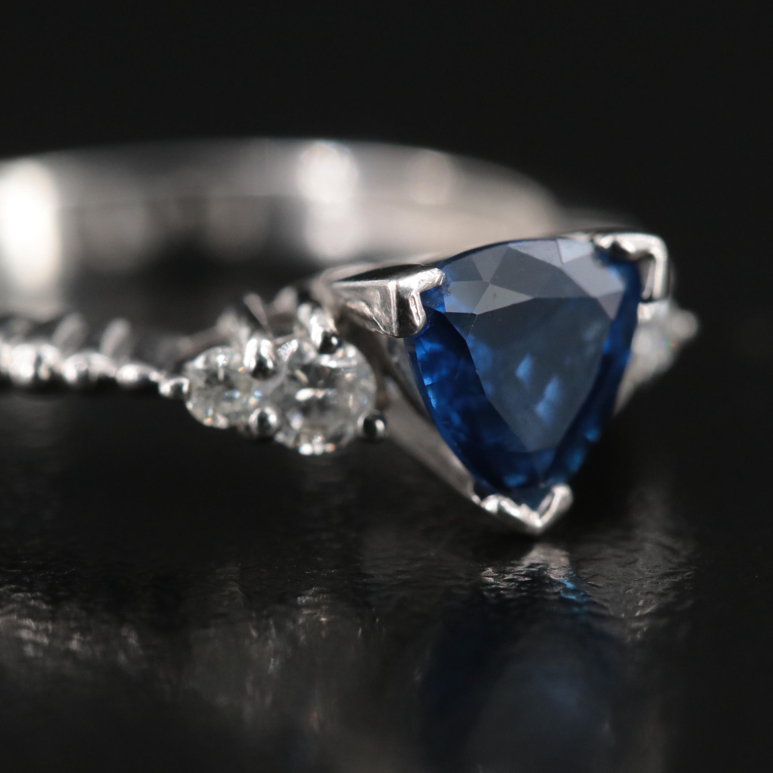 Le Vian Platinum 1.02 CT Sapphire and Diamond Ring