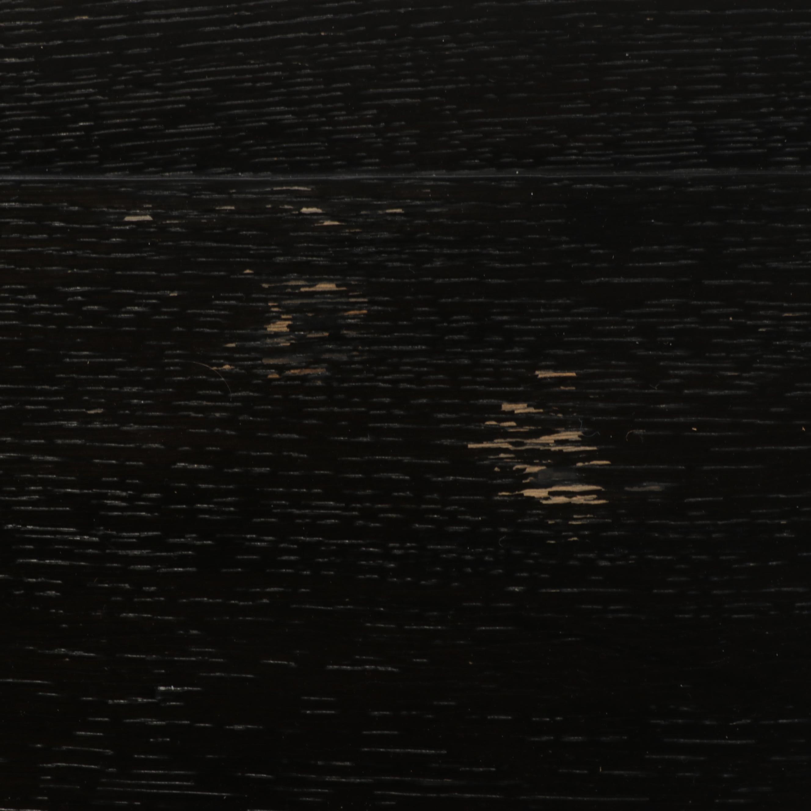 Restoration Hardware Ebonized Wood Trestle-Base Table and 8 Upholstered Chairs