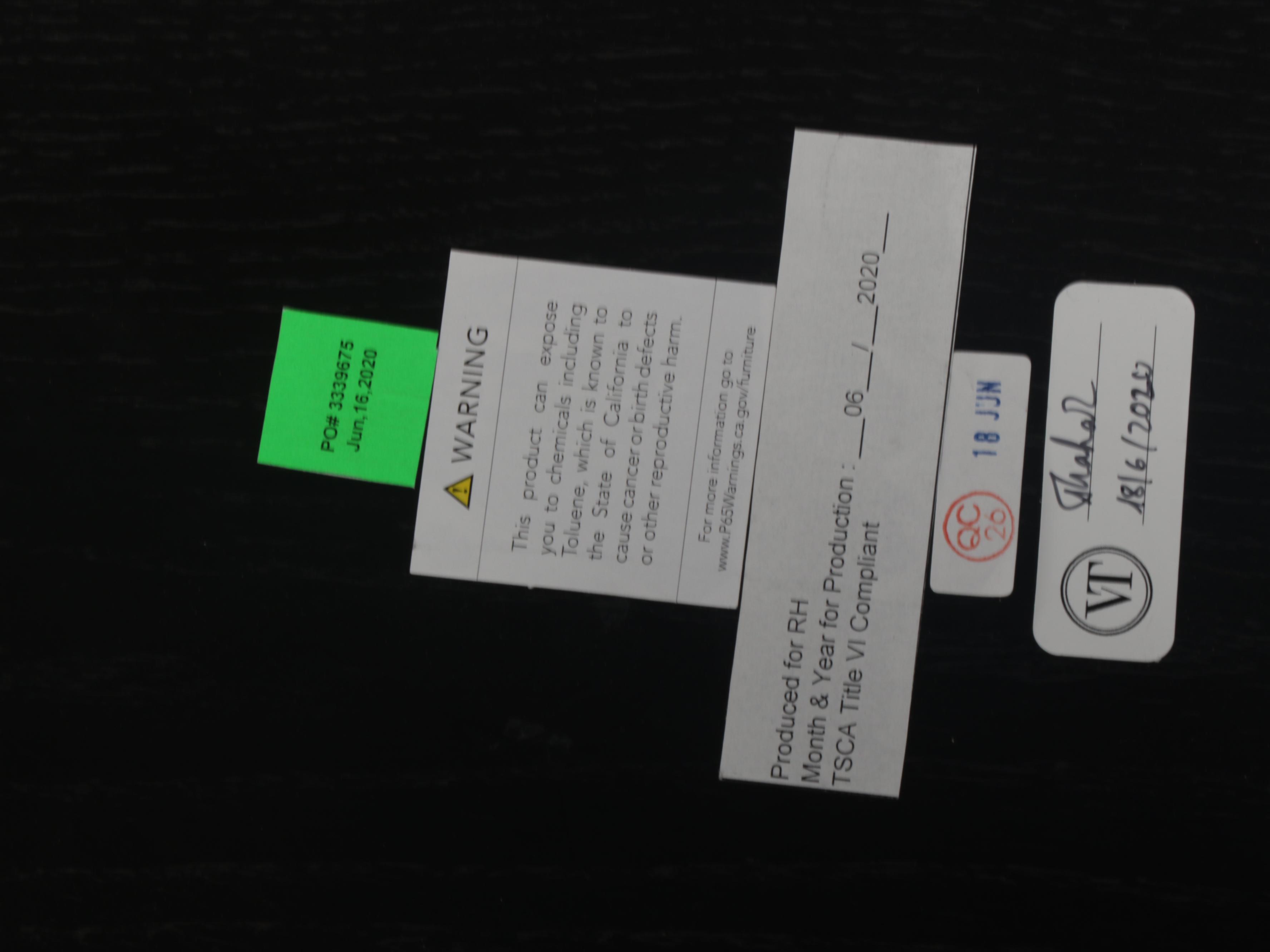 Restoration Hardware Ebonized Wood Trestle-Base Table and 8 Upholstered Chairs