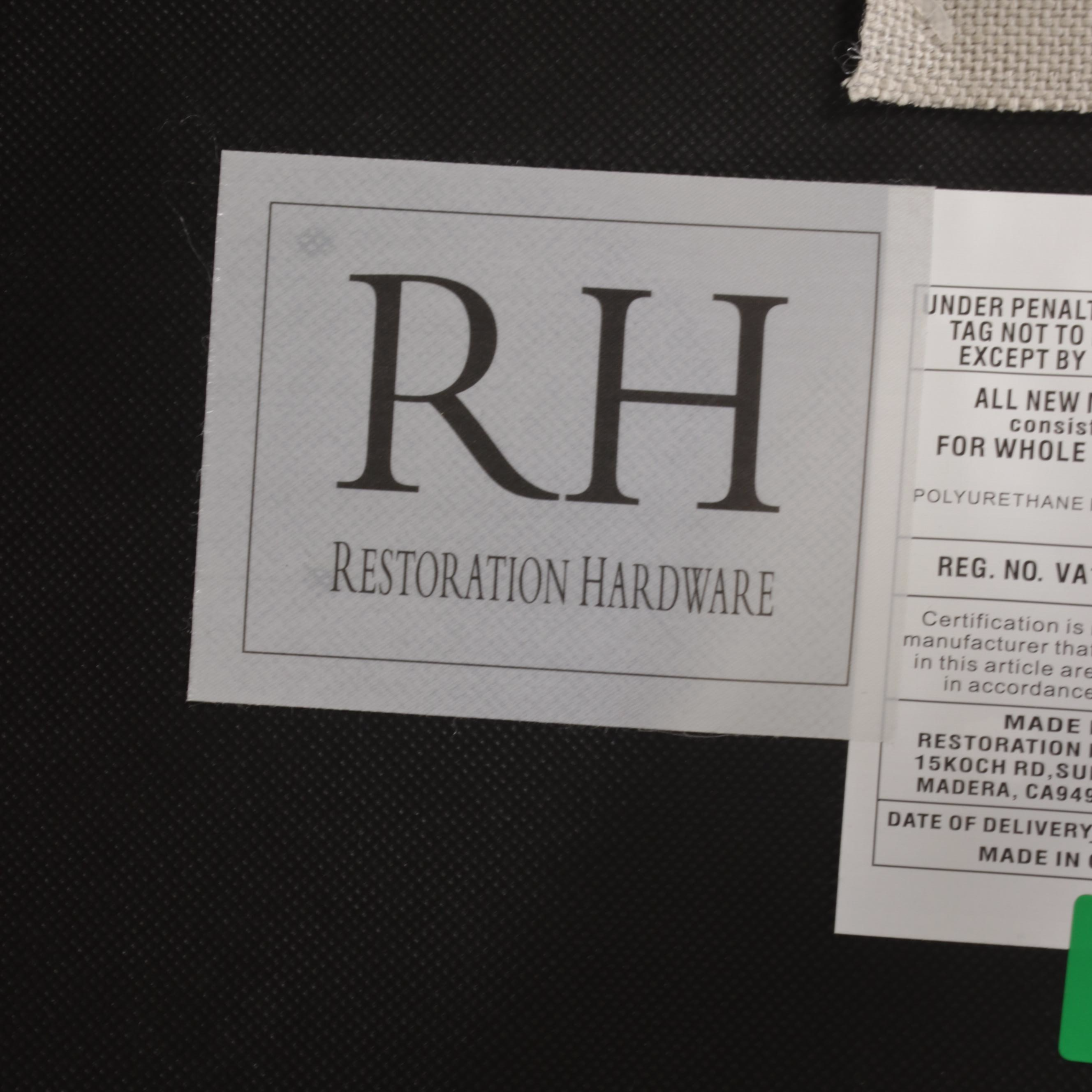 Restoration Hardware Ebonized Wood Trestle-Base Table and 8 Upholstered Chairs