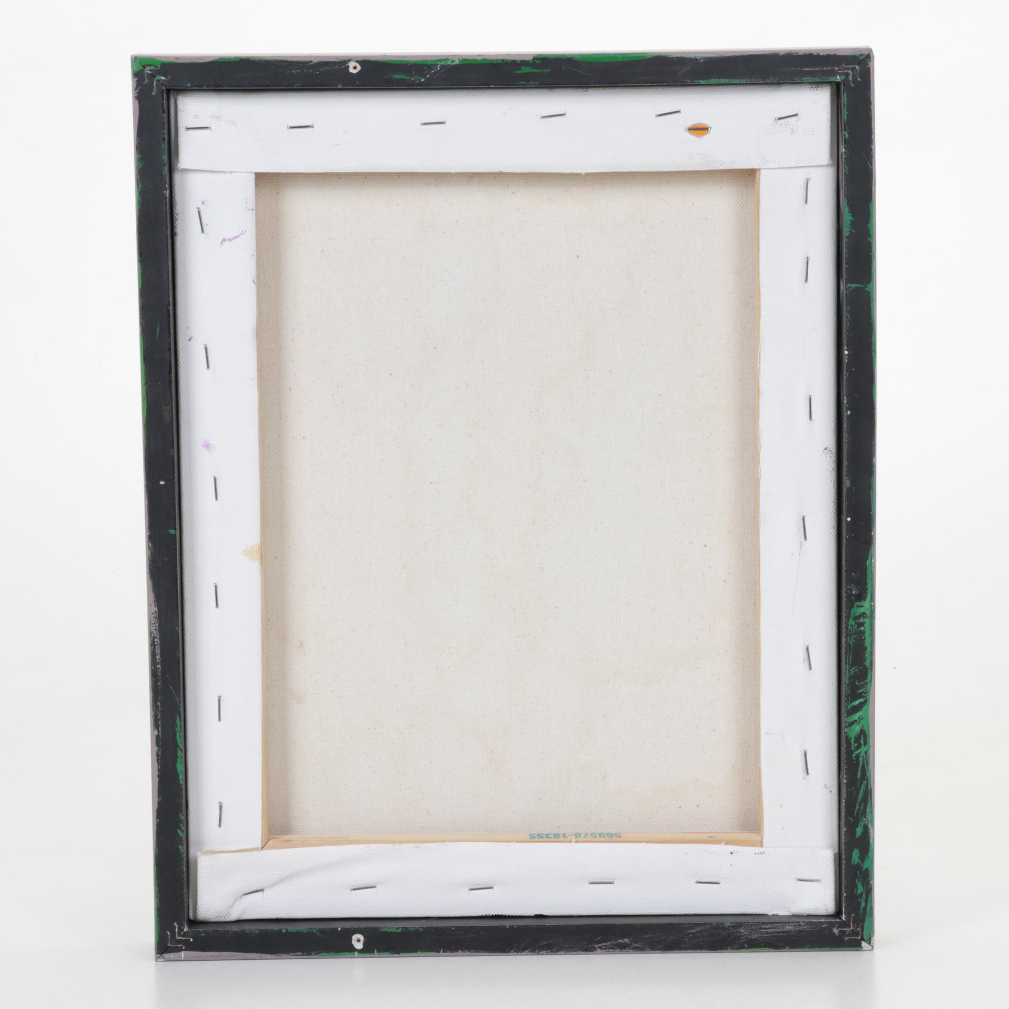 Impressionist Style Oil Painting of Portrait of Woman Sitting at Table