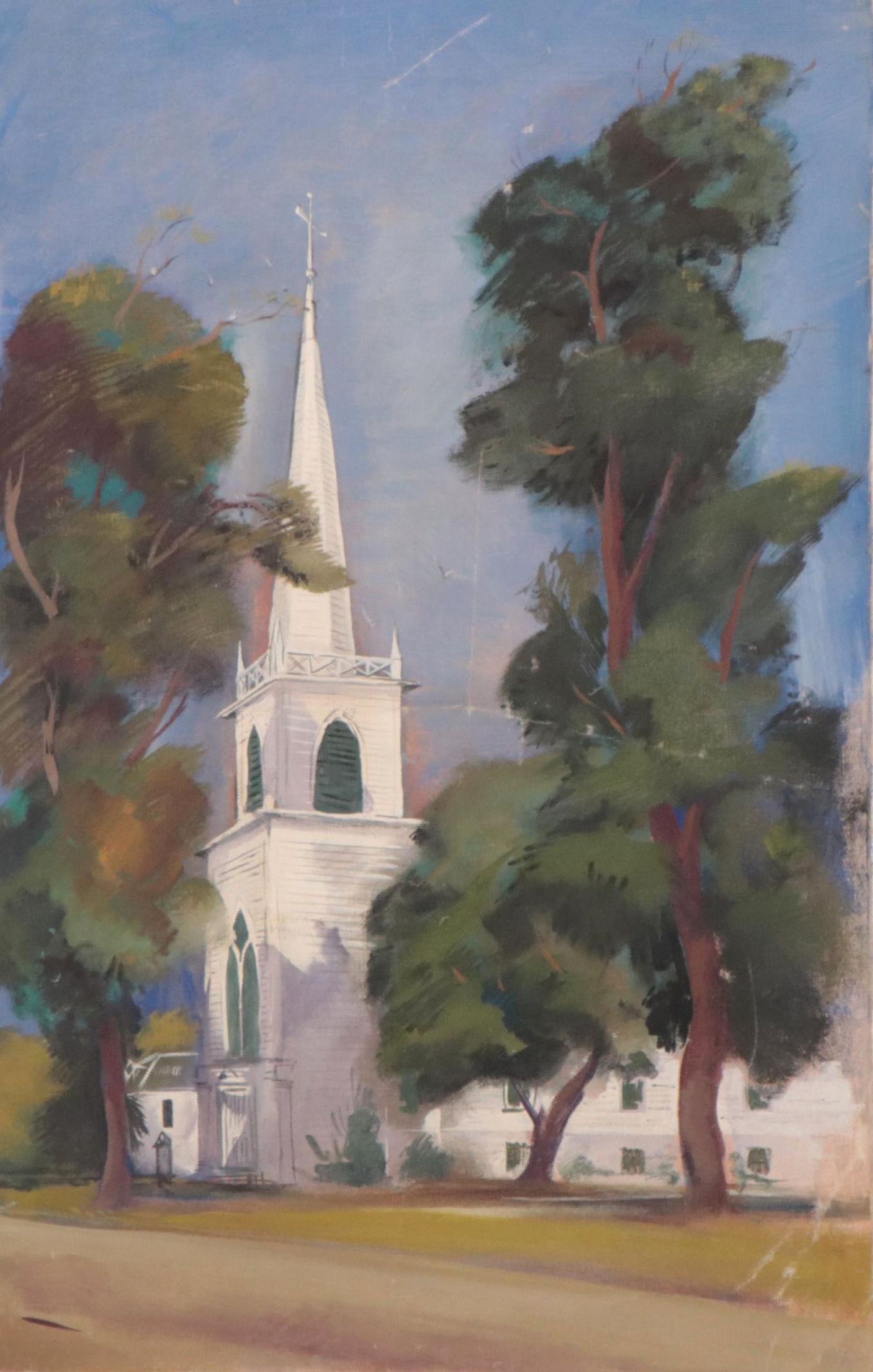Landscape Oil Painting of Church