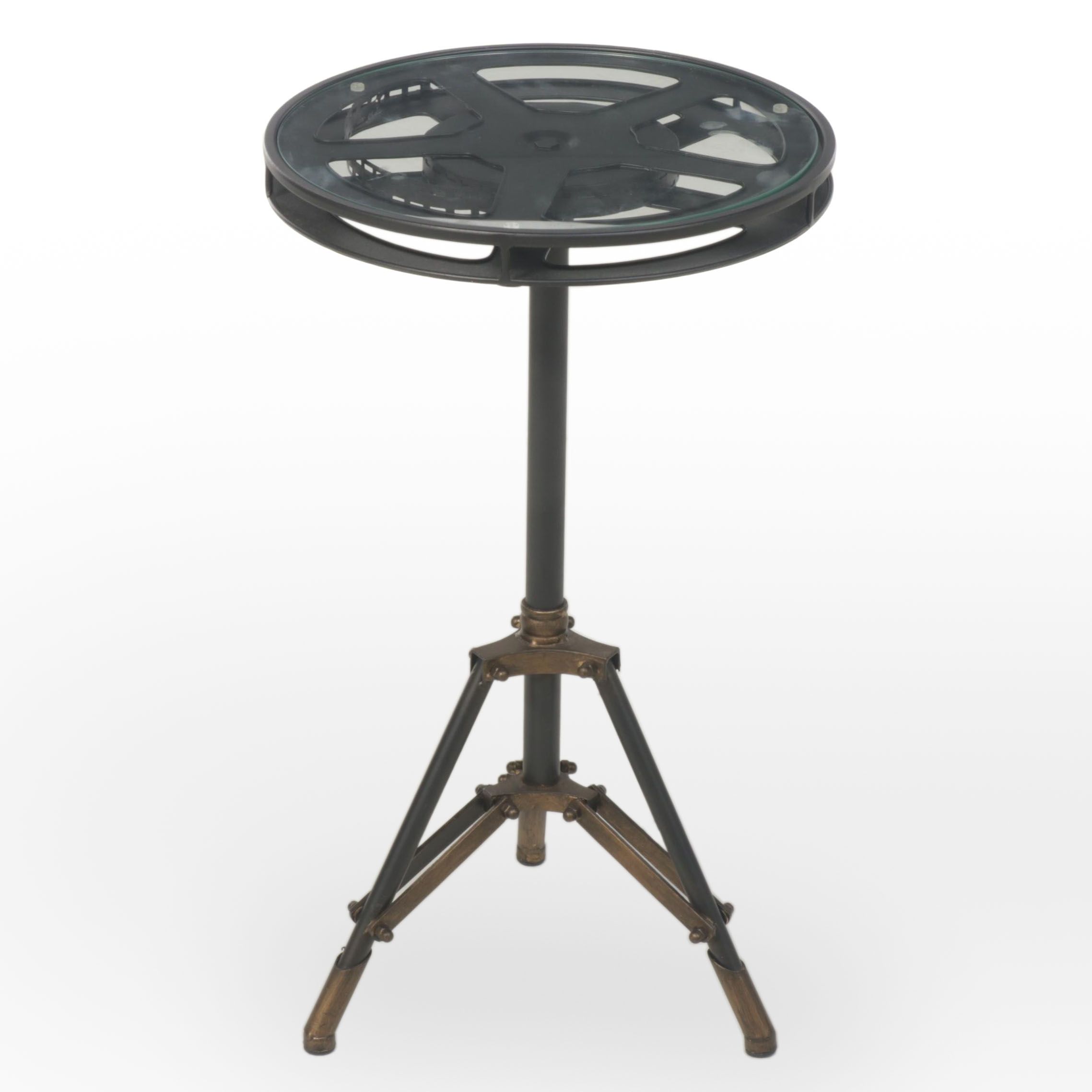 Contemporary Film Reel-Form Side Table