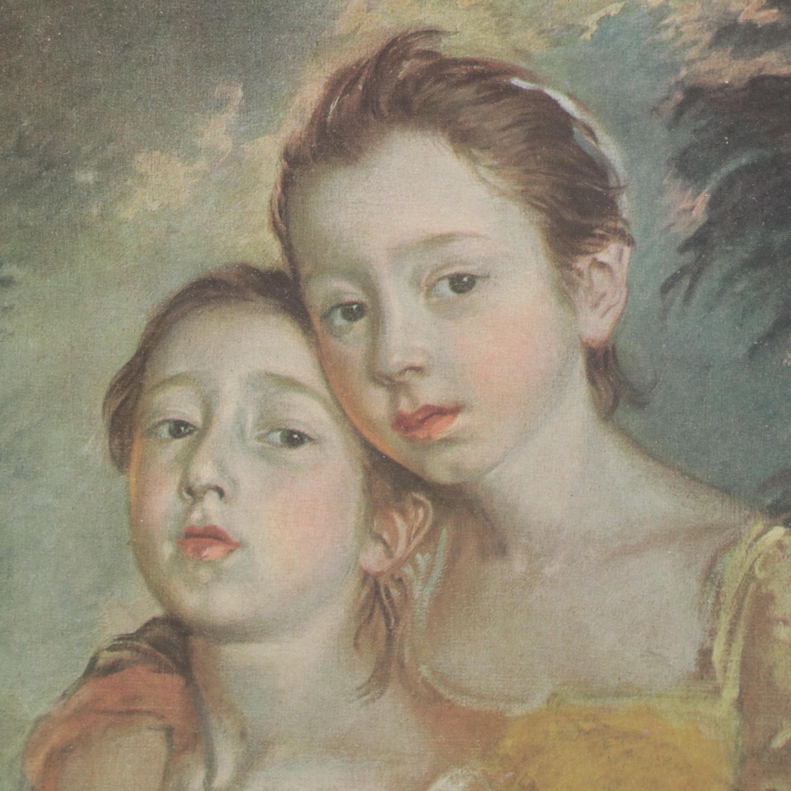 Offset Lithograph After Thomas Gainsborough "The Painter's Daughter with a Cat"