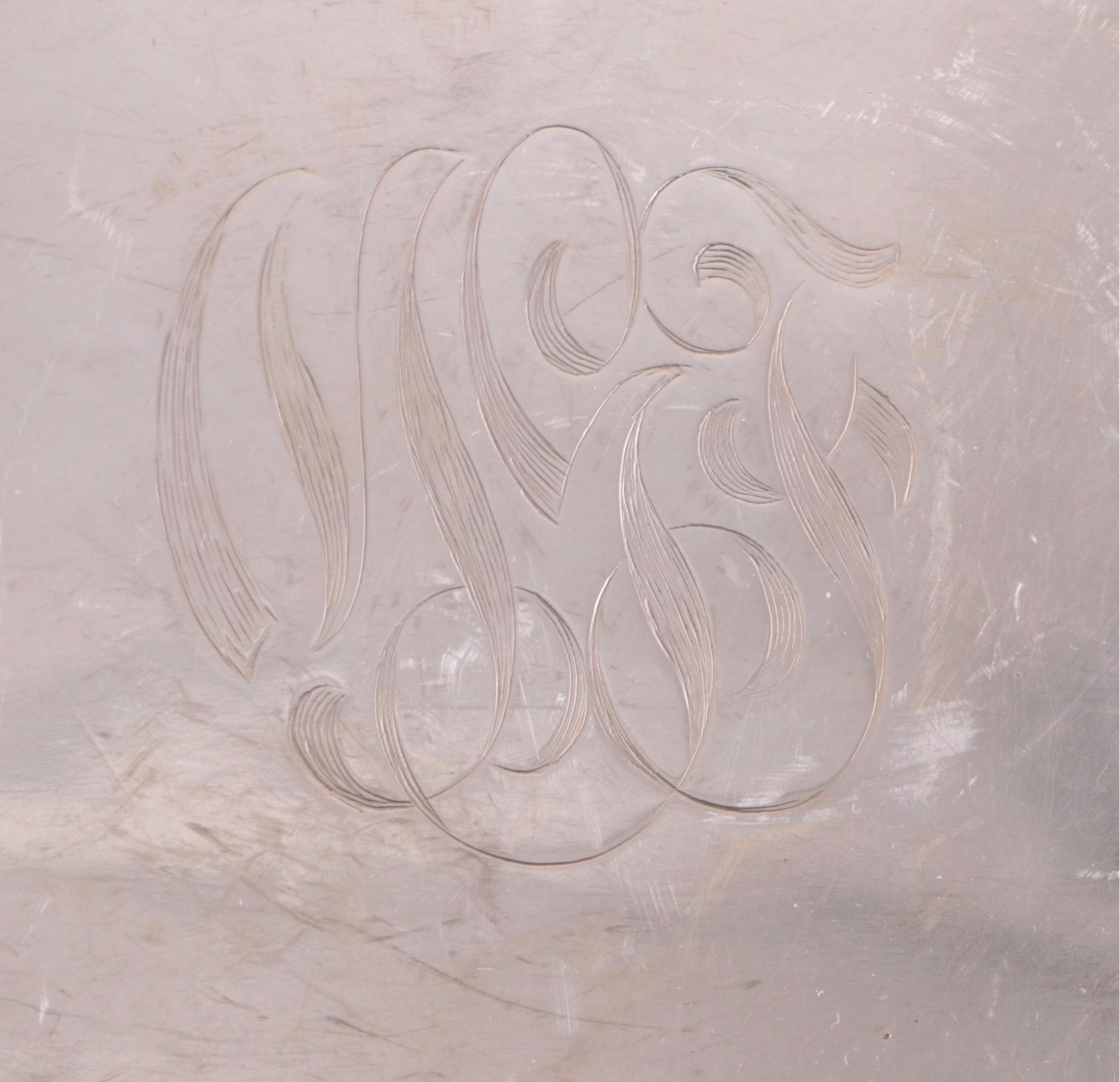 Wallace Bros. Silver Co. Neoclassical Style Silver Plate Tea Set and Other Tray